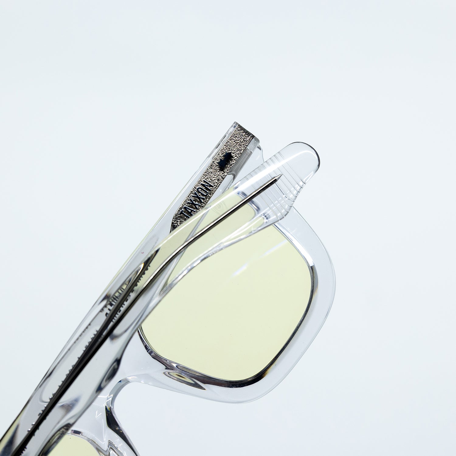 Zid Sunglasses with Clear Frame & Yellow Lens
