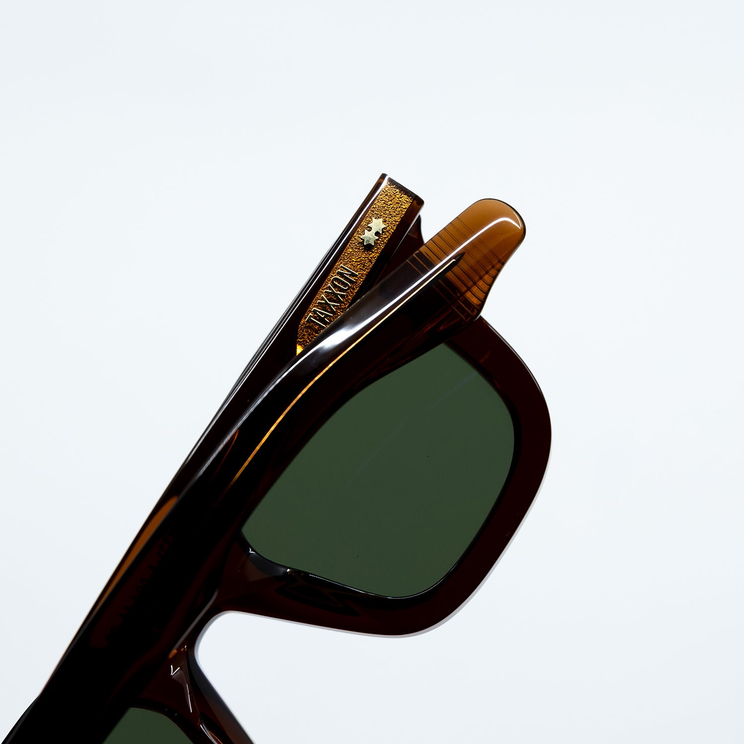 Zid Sunglasses with Brown Frame & Green Lens