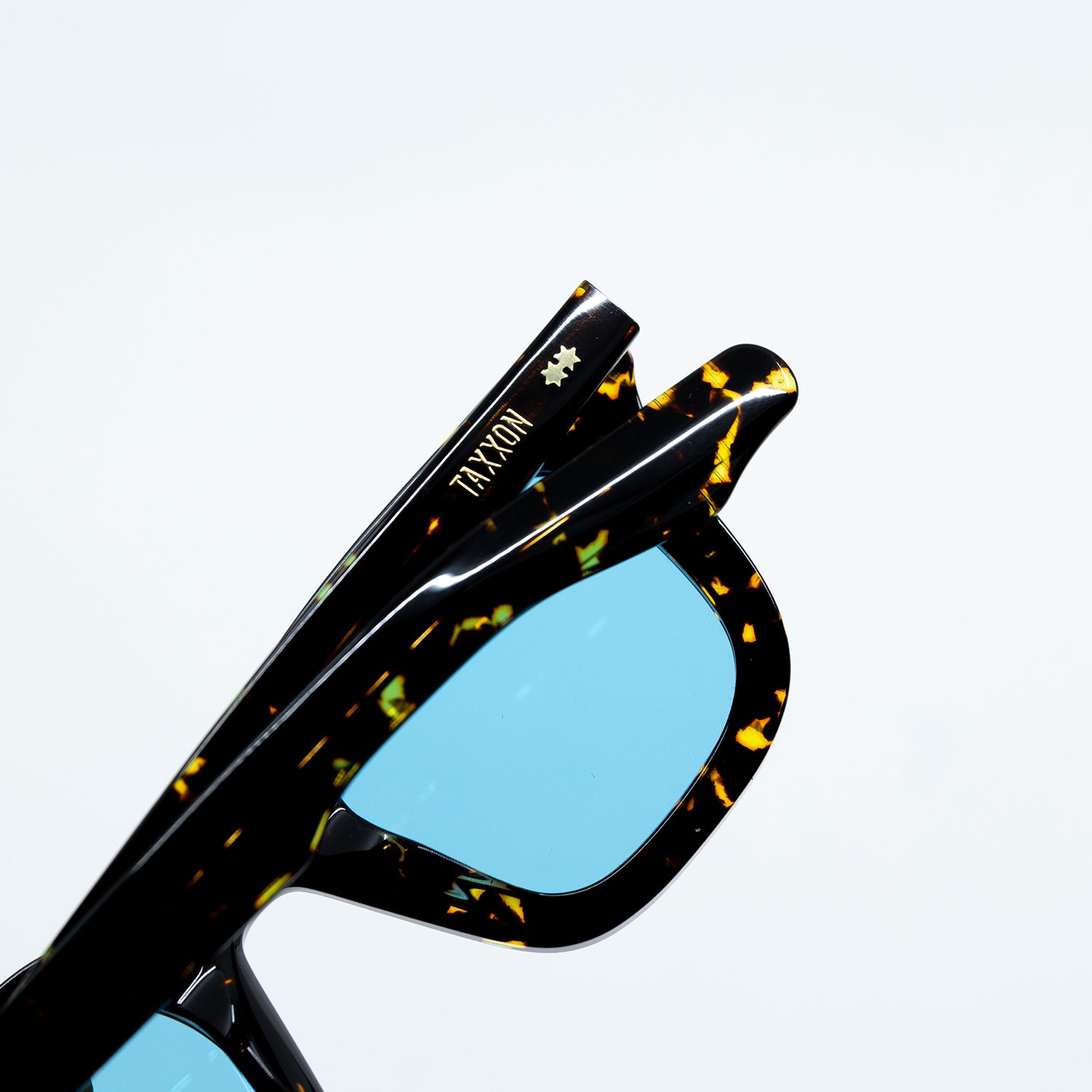 Zid Sunglasses with Tortoise Frame & Light Blue Lens