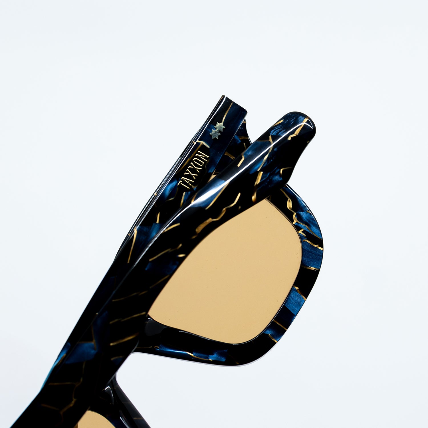 Zid Sunglasses with Azurite Frame & Orange Lens