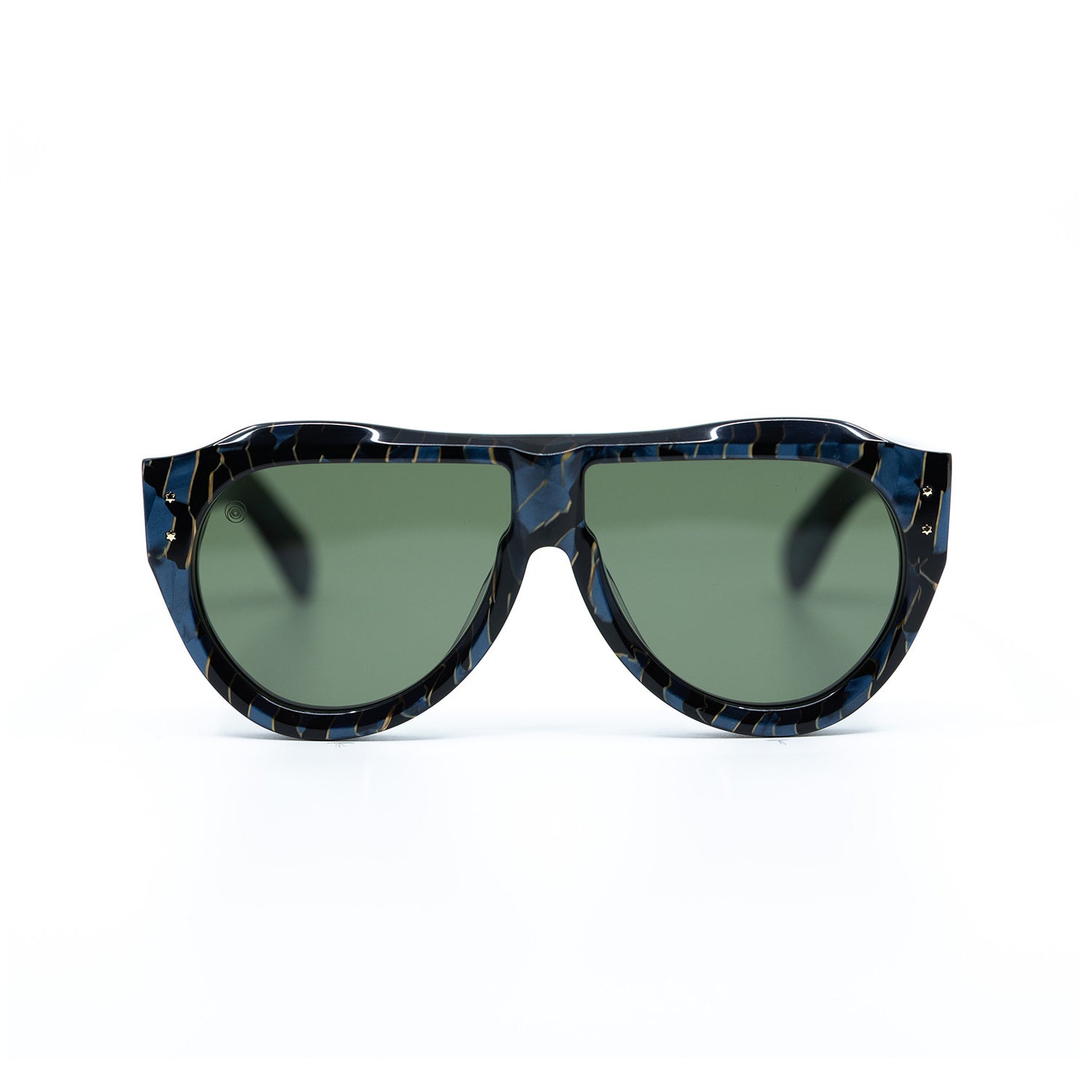 Otto Sunglasses with Azurite Frame & Green Lens | Taxxon X Cruzada Special Edition