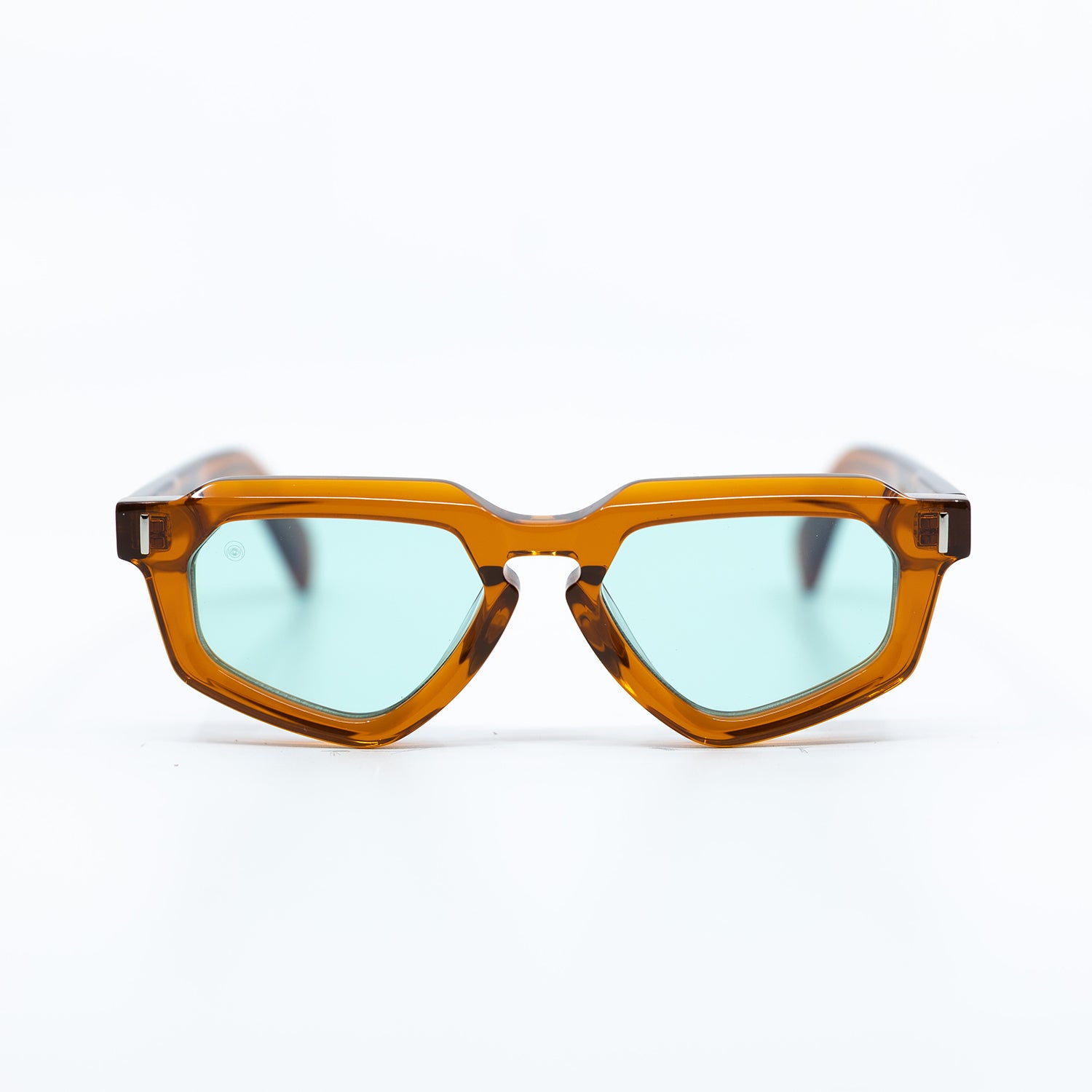 Avitio Sunglasses with Amber Frame & Aqua Lens