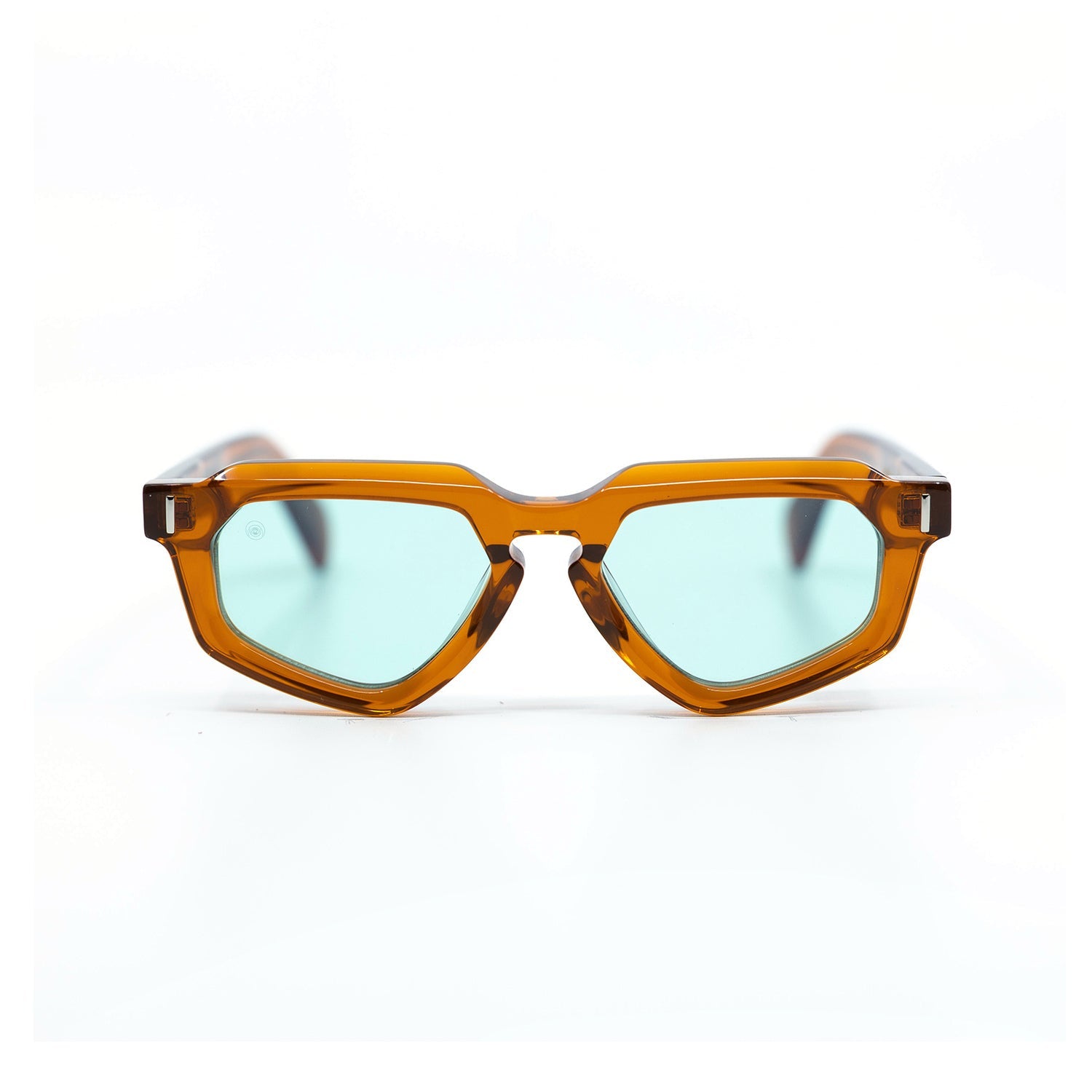 Avitio Sunglasses with Amber Frame & Aqua Lens