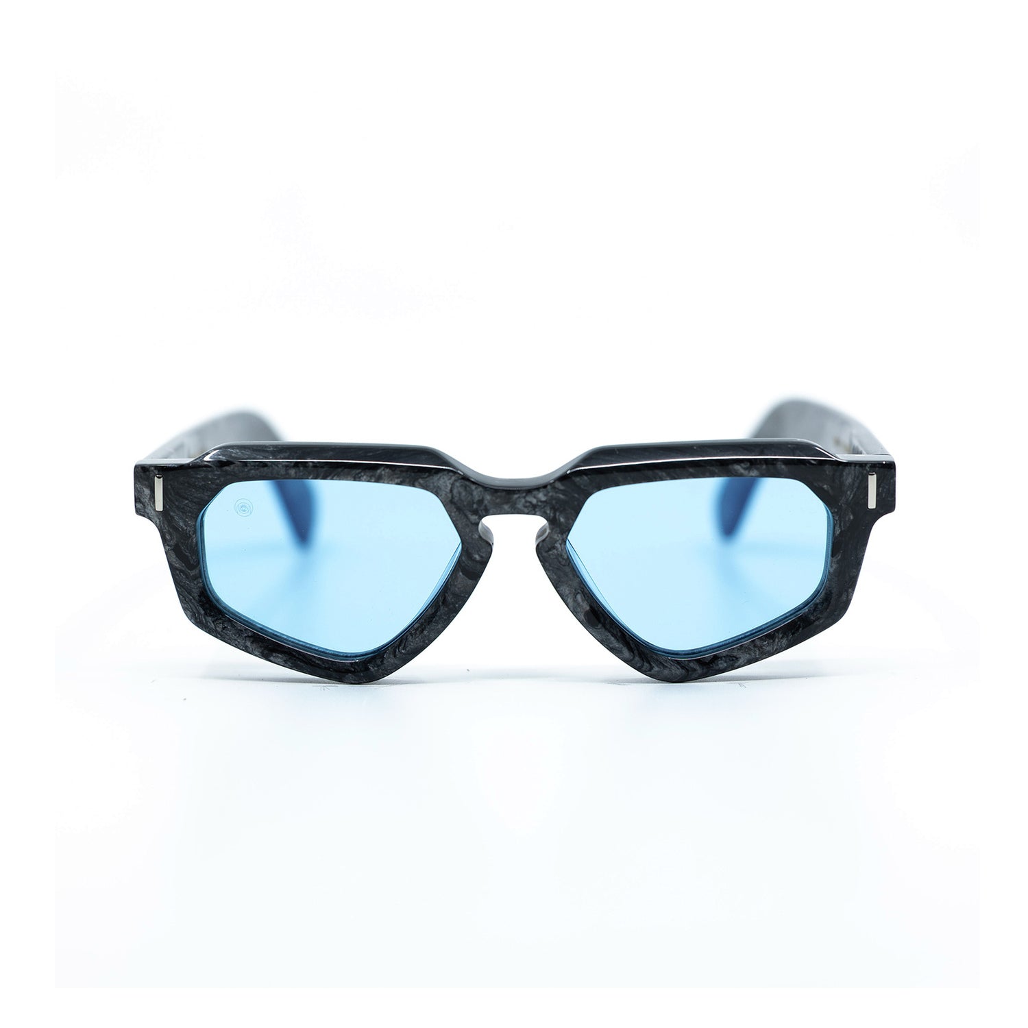 Avitio Sunglasses with Marble Frame & Light Blue Lens