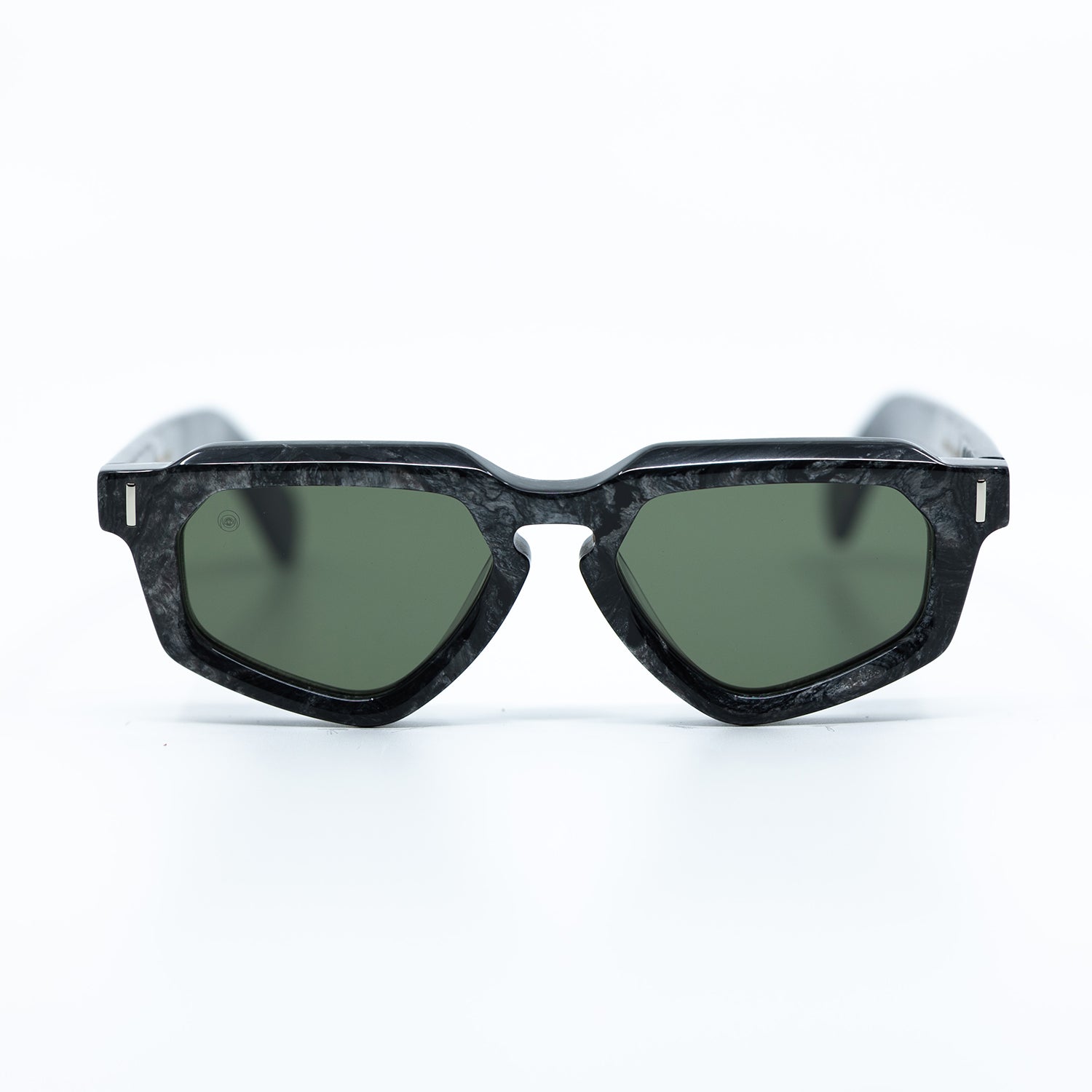 Avitio Sunglasses with Marble Frame & Green Lens