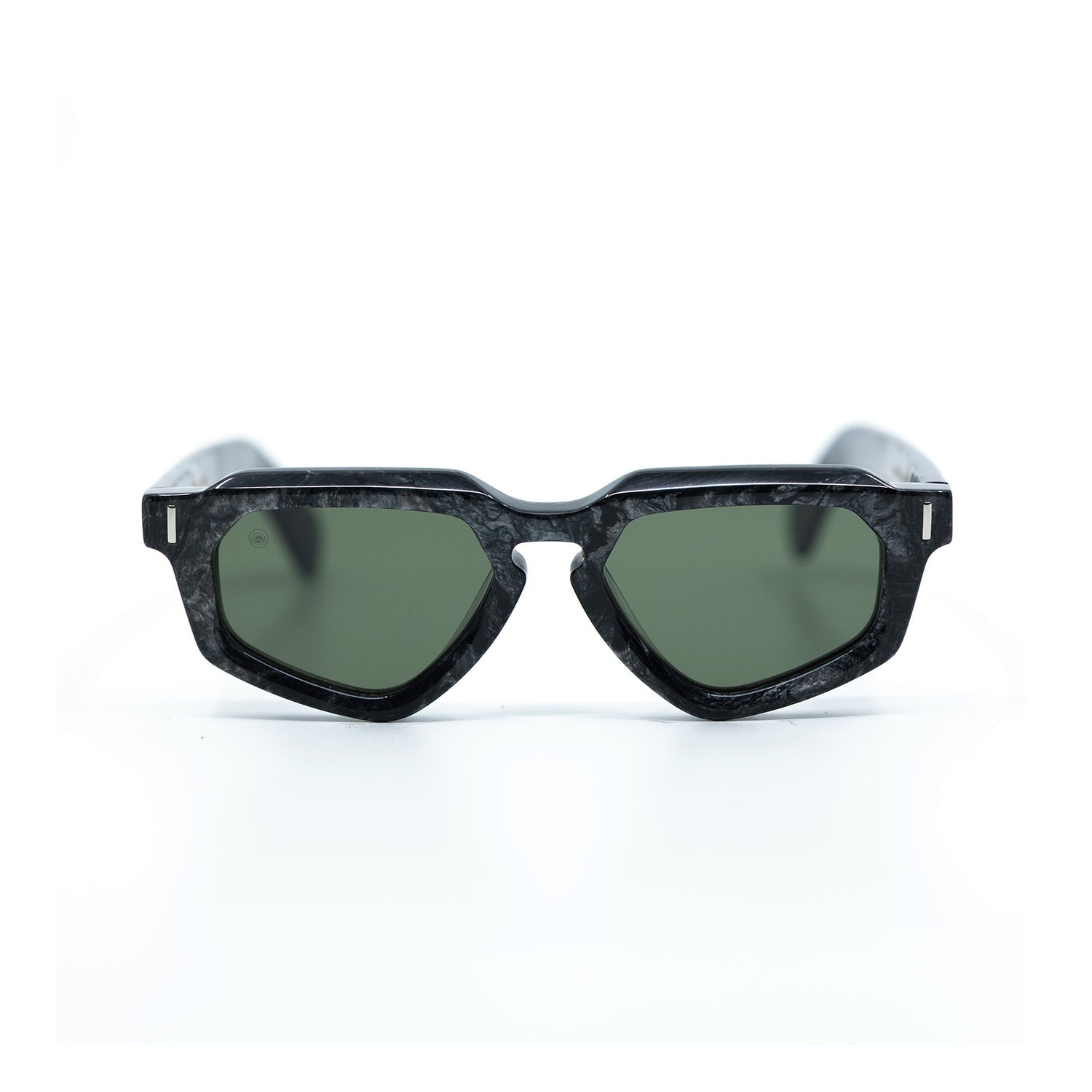 Avitio Sunglasses with Marble Frame & Green Lens
