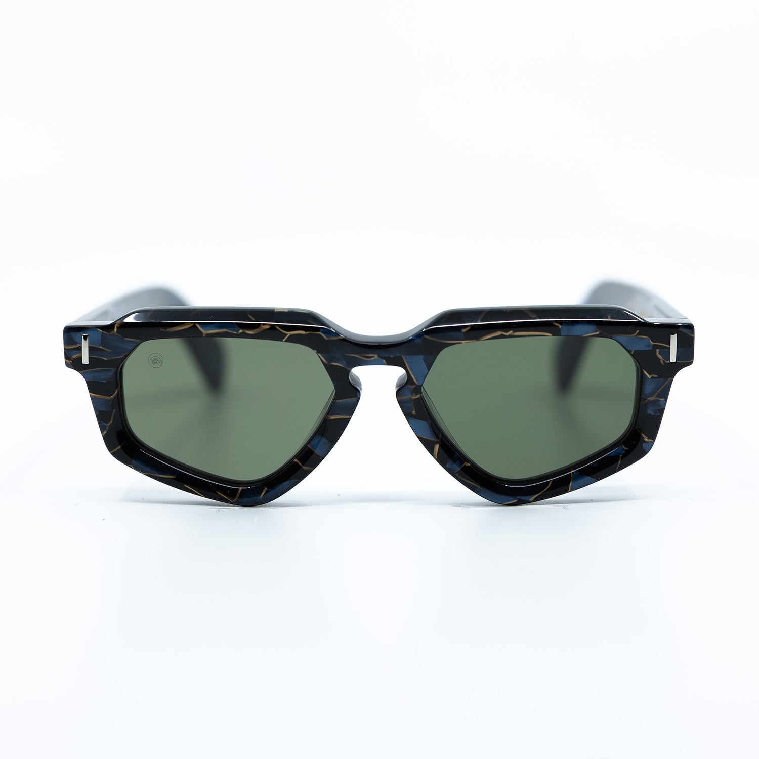 Avitio Sunglasses with Azurite Frame & Green Lens