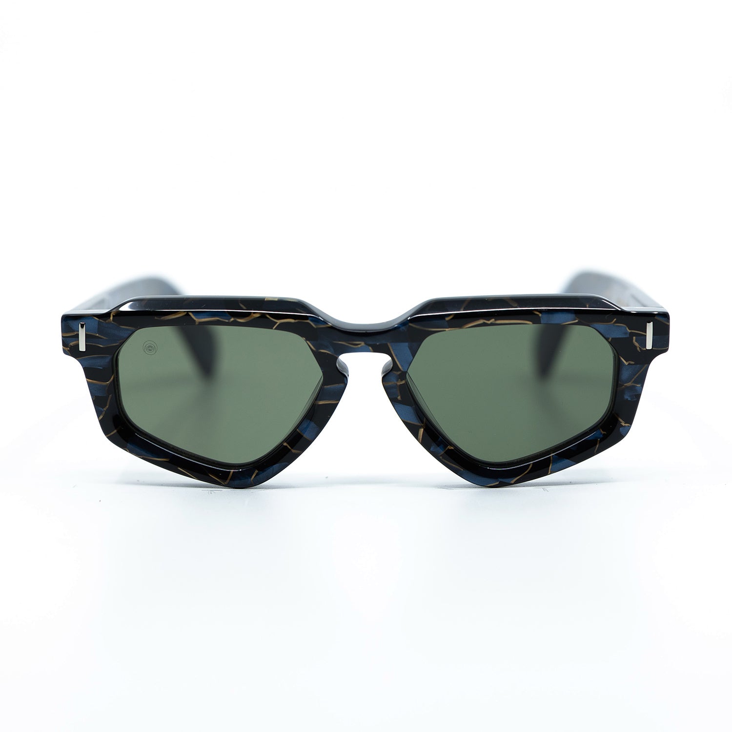 Avitio Sunglasses with Azurite Frame & Green Lens