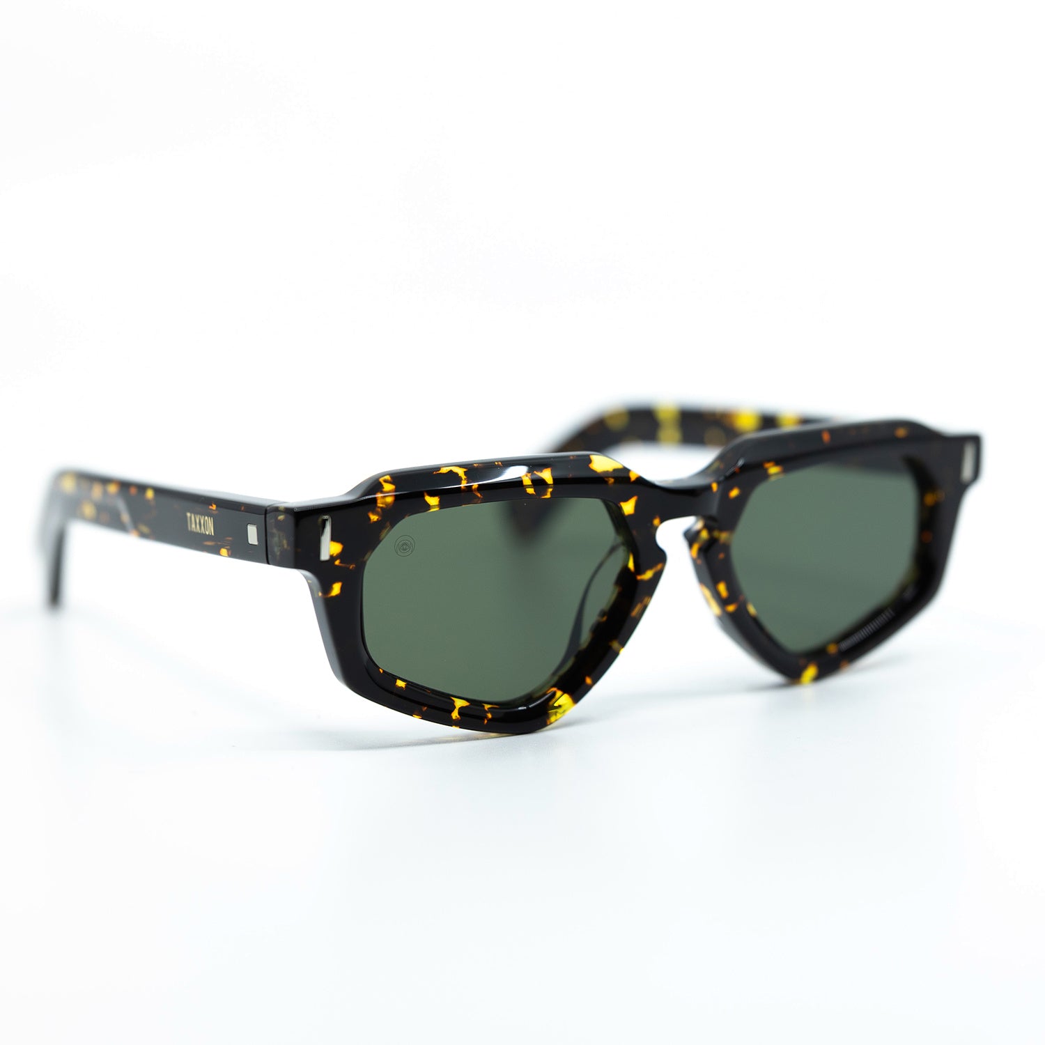 Avitio Sunglasses with Havana Frame & Green Lens