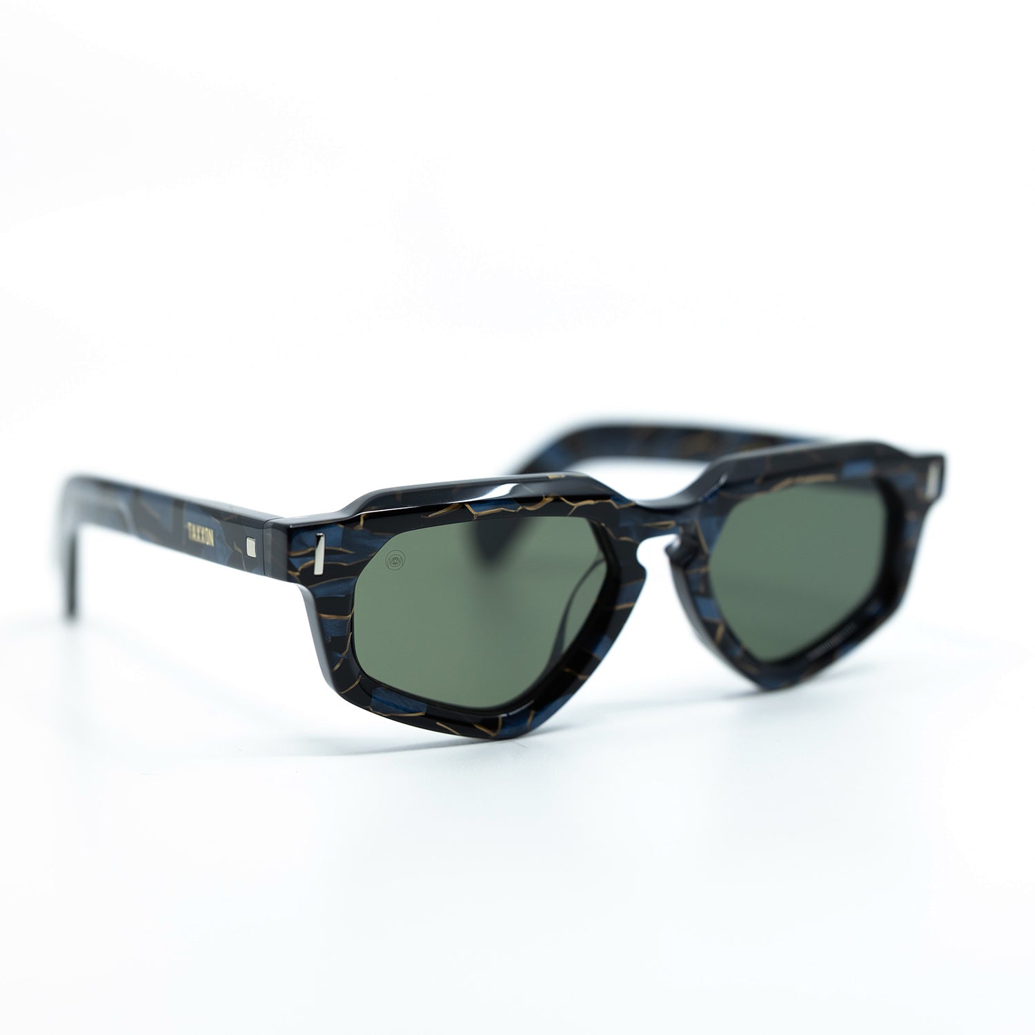 Avitio Sunglasses with Azurite Frame & Green Lens