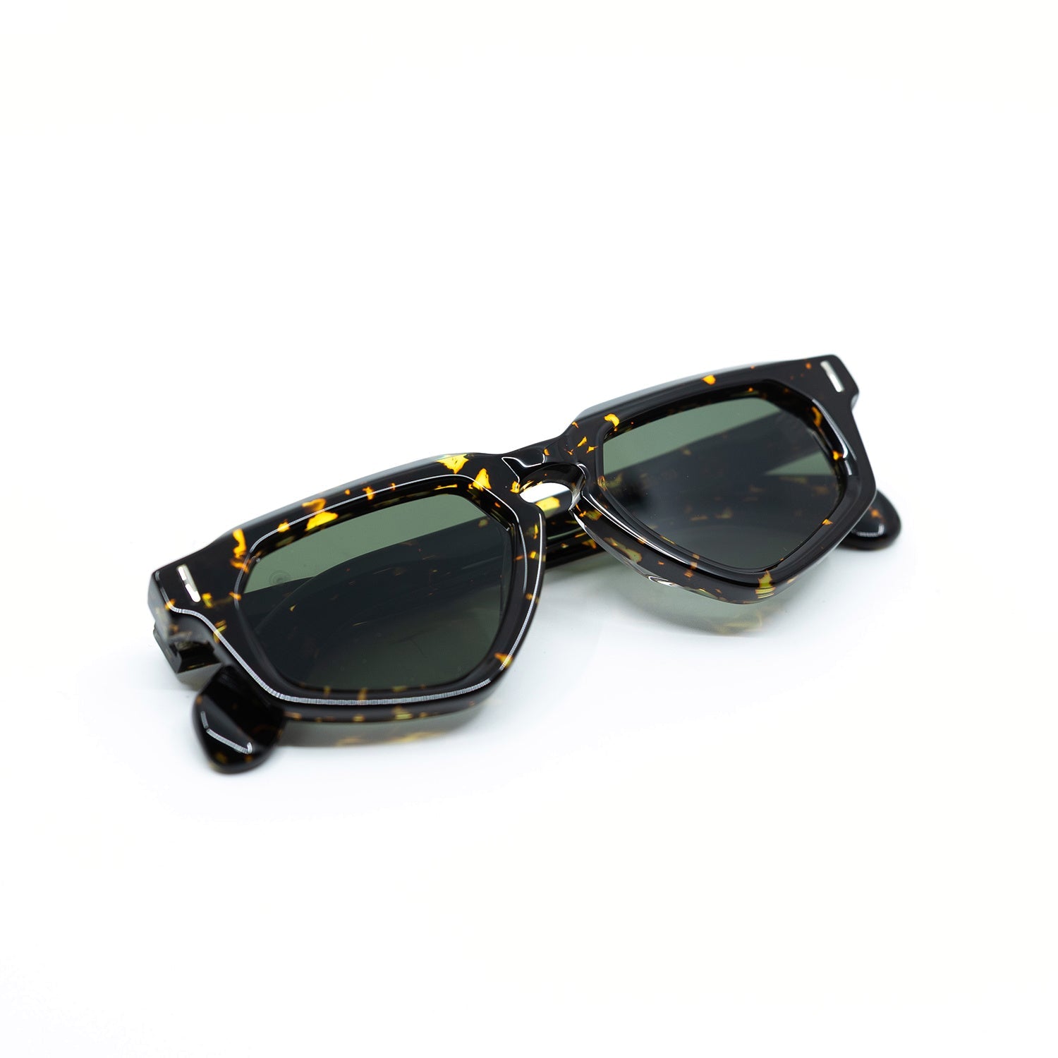 Avitio Sunglasses with Havana Frame & Green Lens