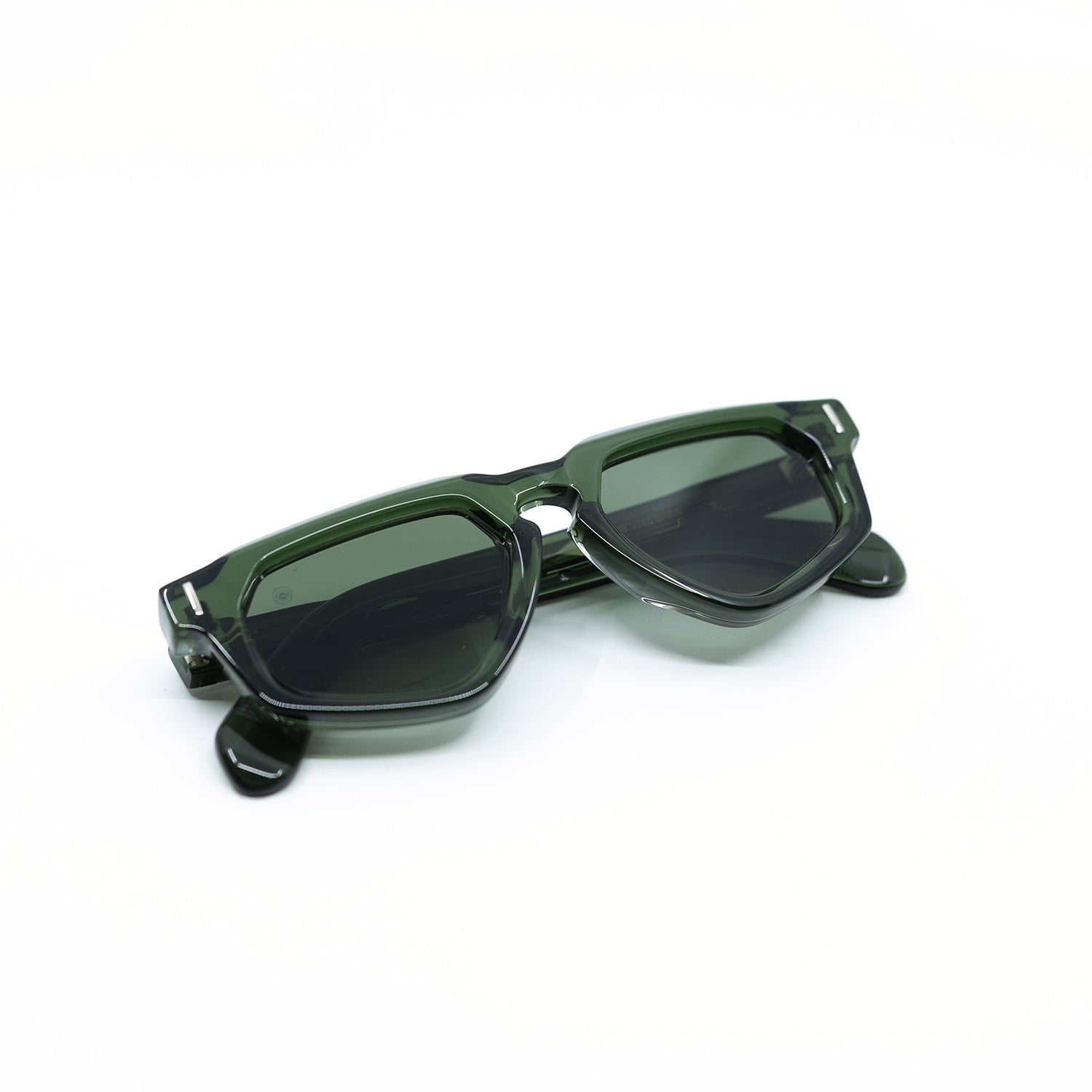 Avitio Sunglasses with Olive Frame & Green Lens