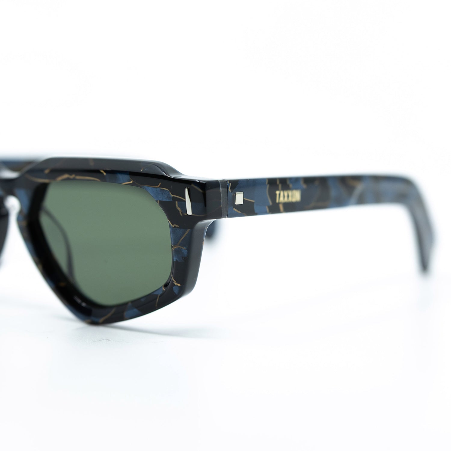 Avitio Sunglasses with Azurite Frame & Green Lens