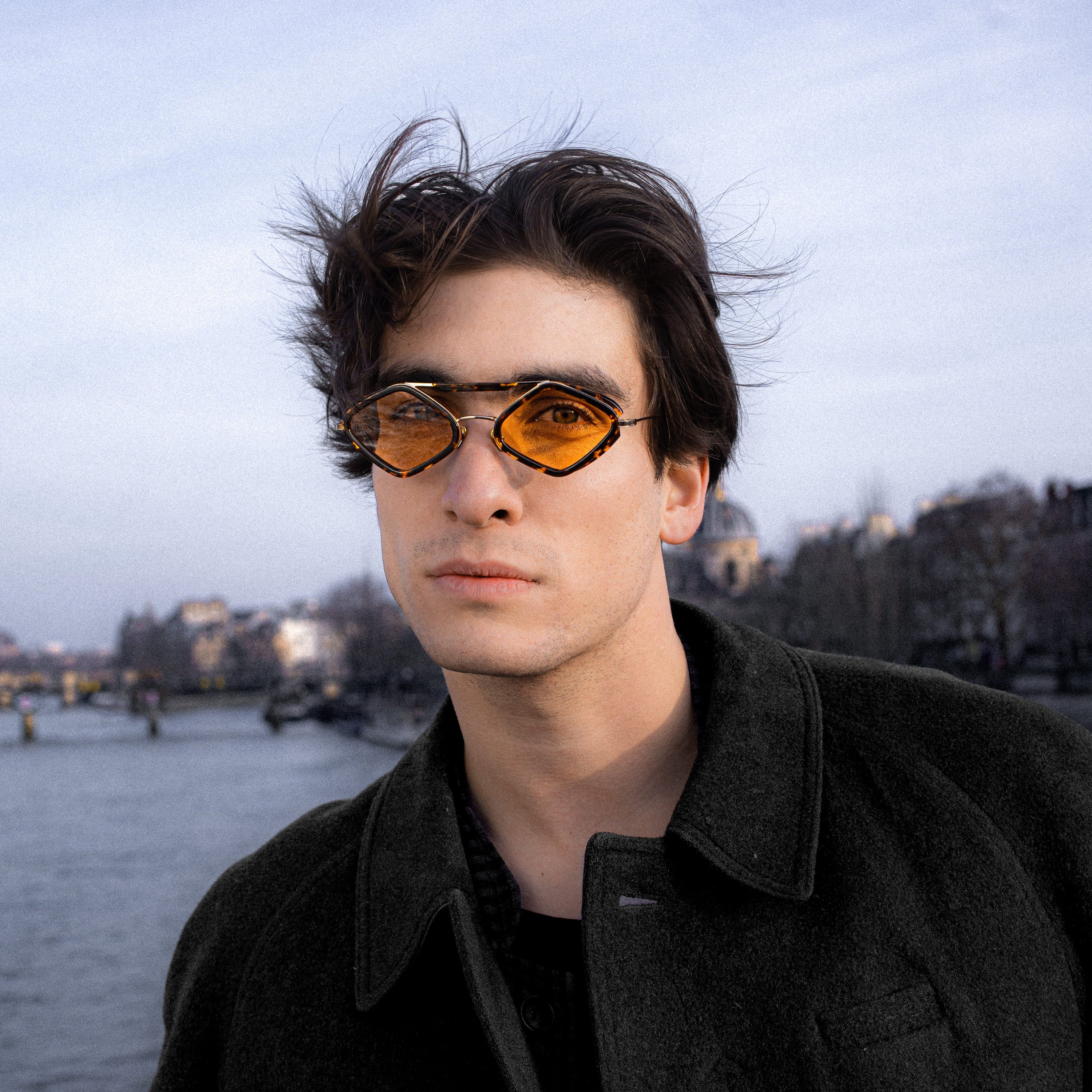 Milo Sunglasses with Havana Frame & Orange Lens