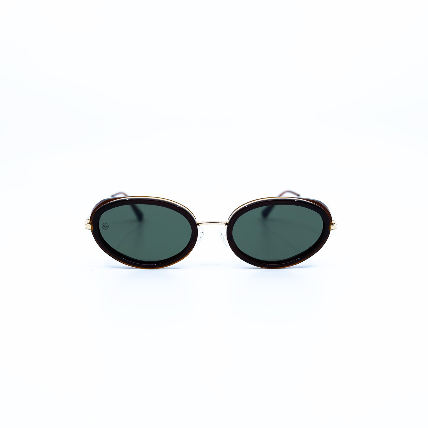 Gala Sunglasses with Brown Frame & Green Lens