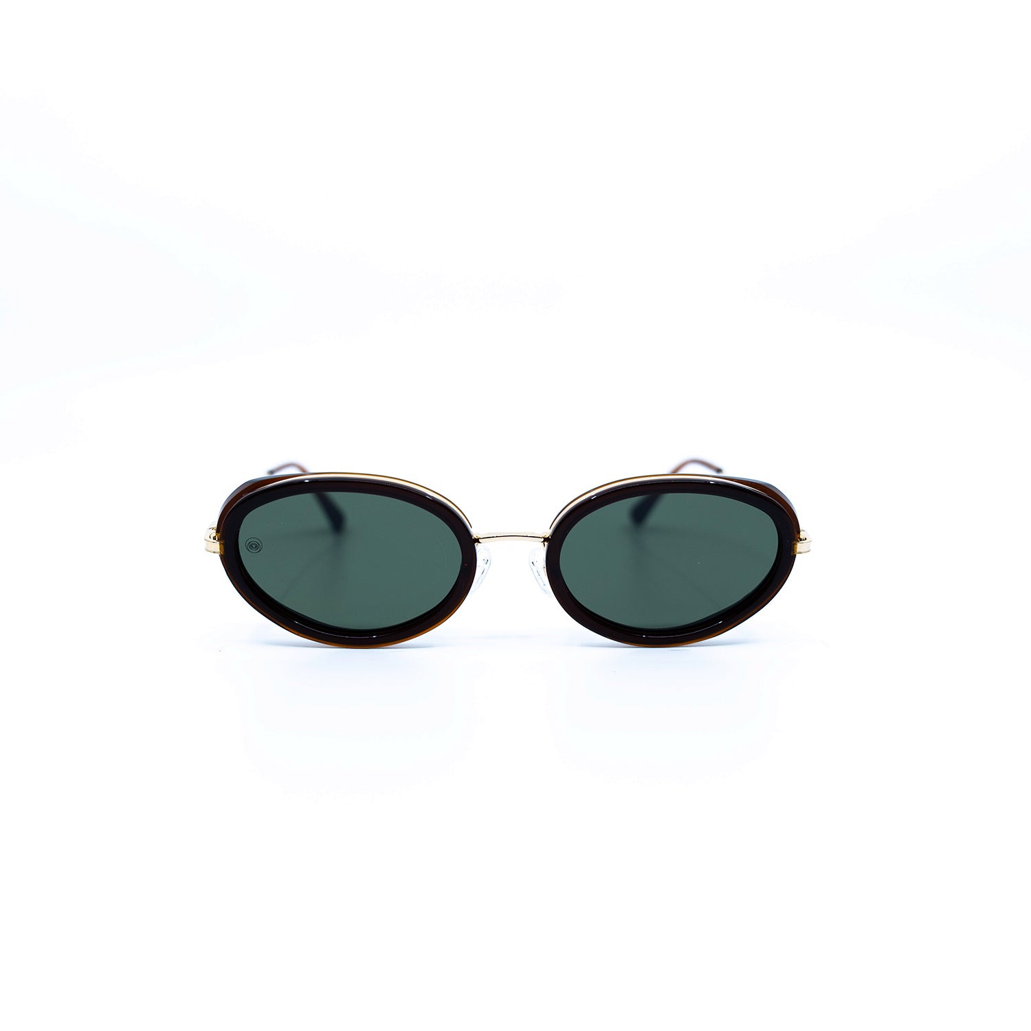 Gala Sunglasses with Brown Frame & Green Lens
