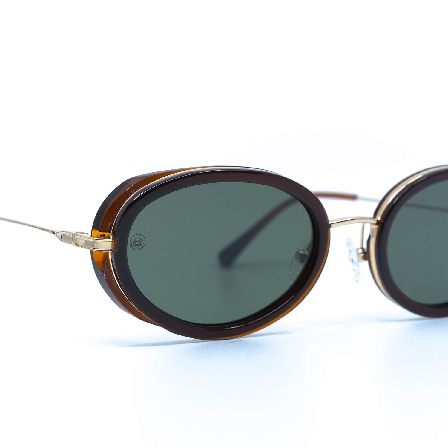 Gala Sunglasses with Brown Frame & Green Lens