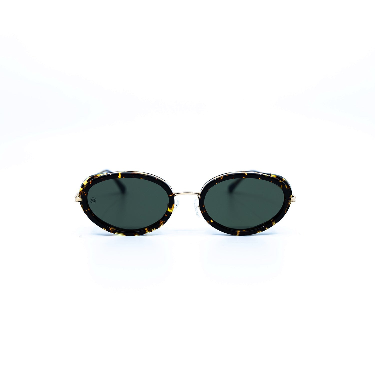 Gala Sunglasses with Havana Frame & Green Lens