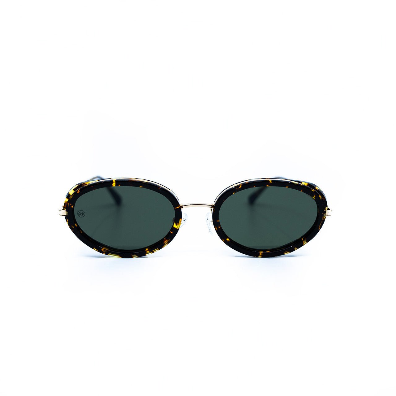 Gala Sunglasses with Havana Frame & Green Lens