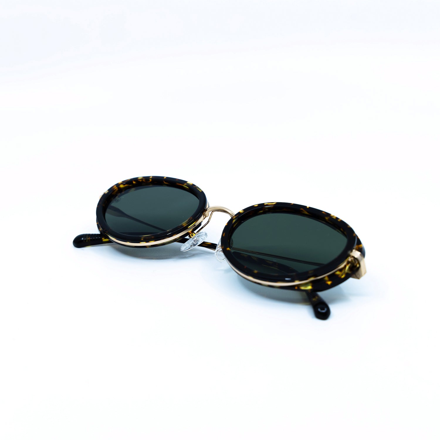 Gala Sunglasses with Havana Frame & Green Lens
