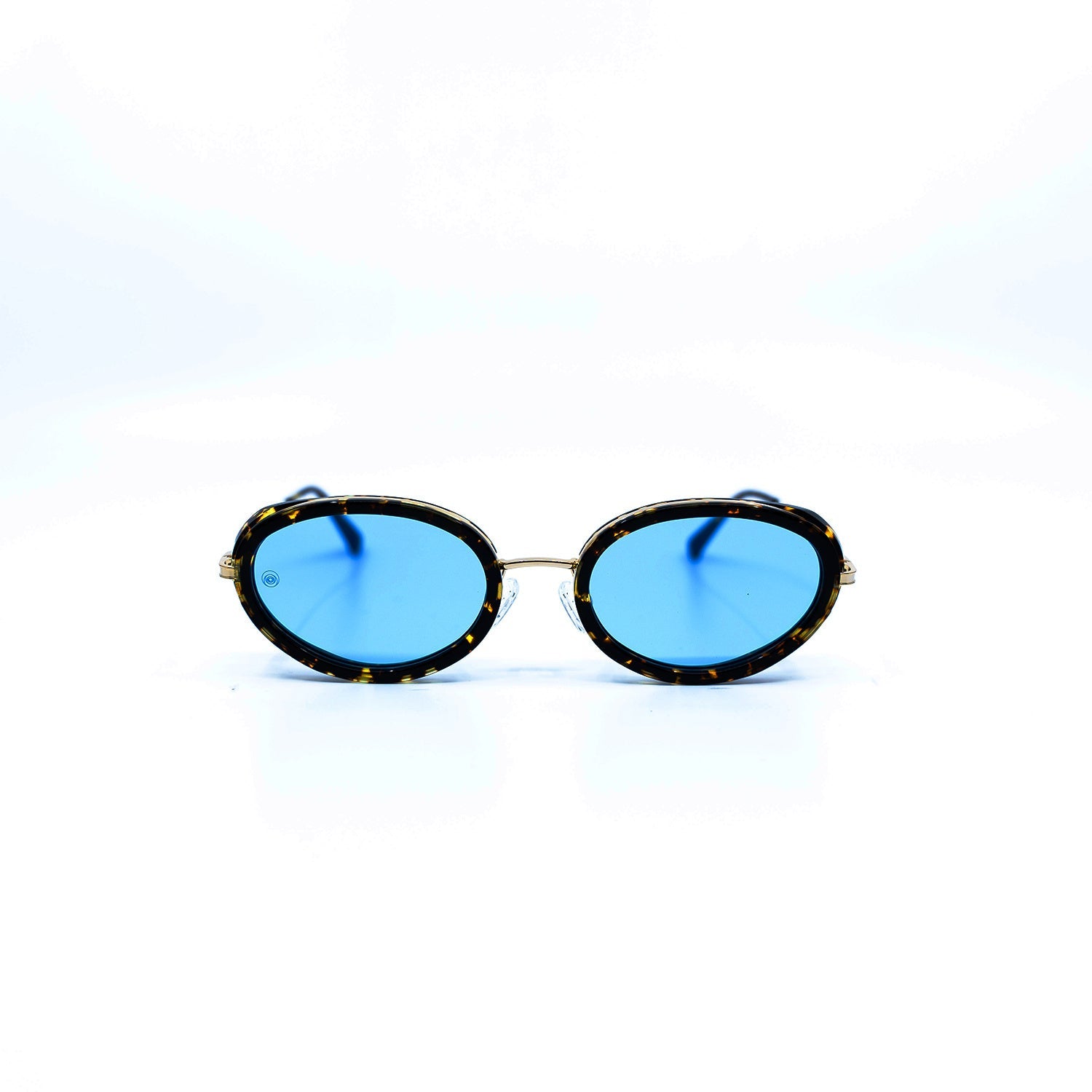 Gala Sunglasses with Havana Frame & Light Blue Lens