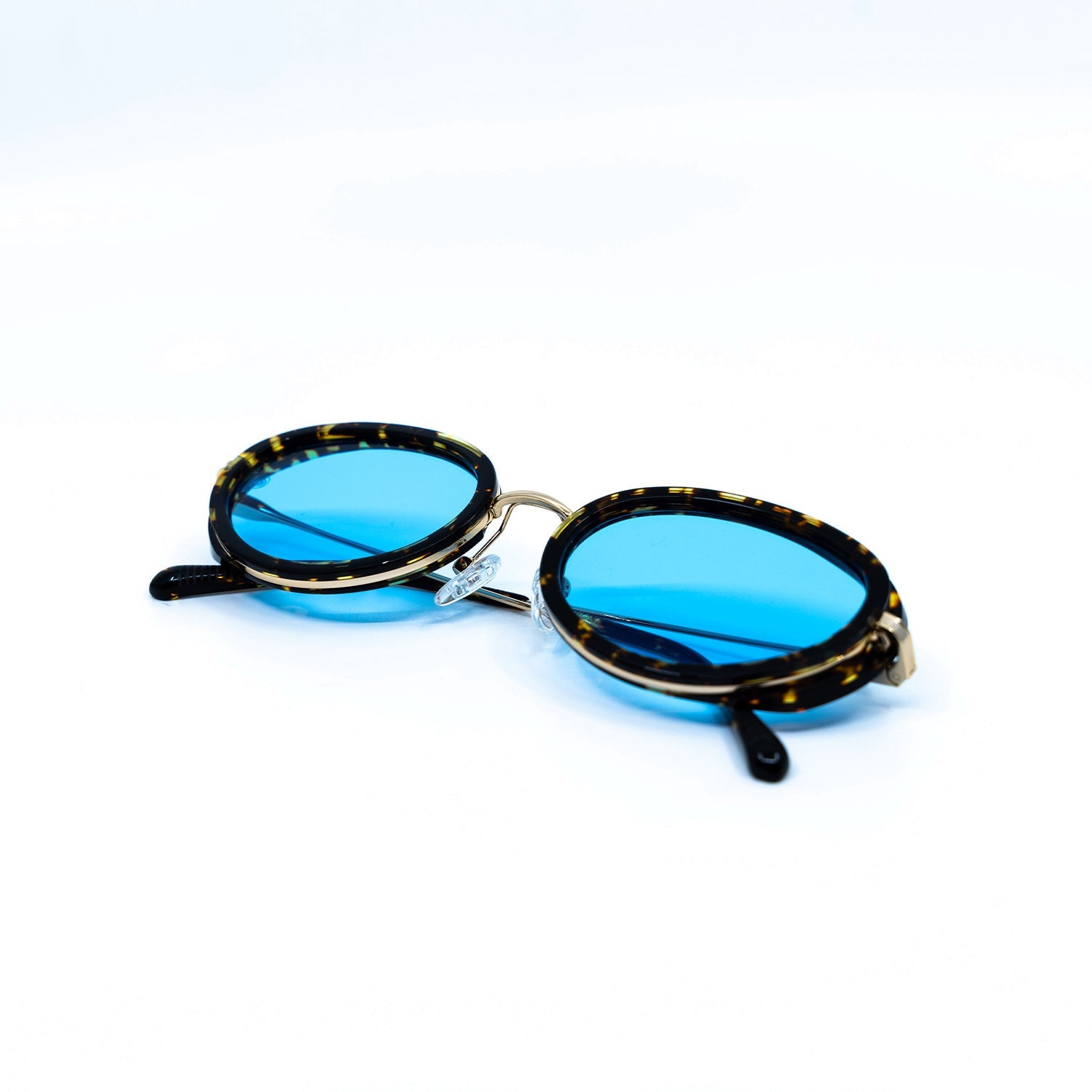 Gala Sunglasses with Havana Frame & Light Blue Lens
