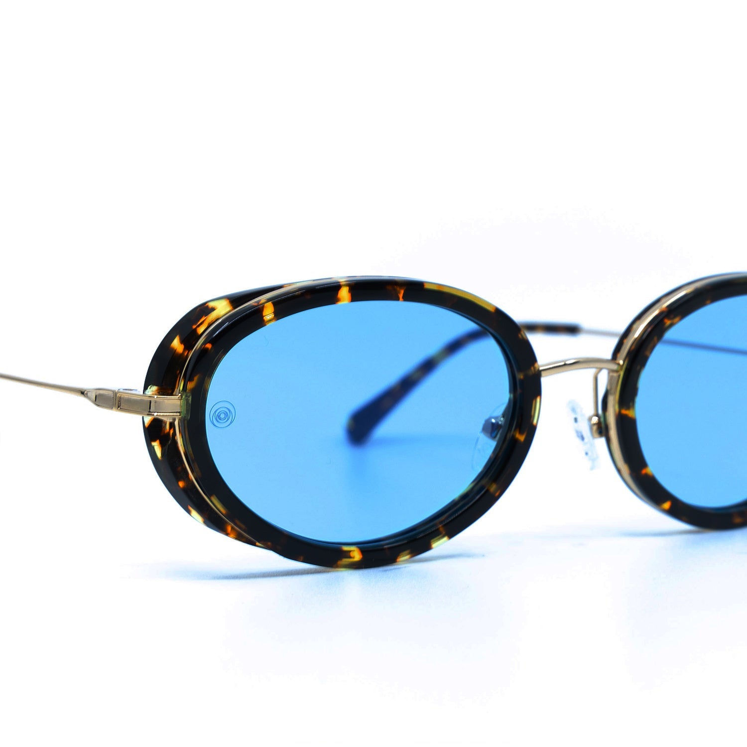 Gala Sunglasses with Havana Frame & Light Blue Lens