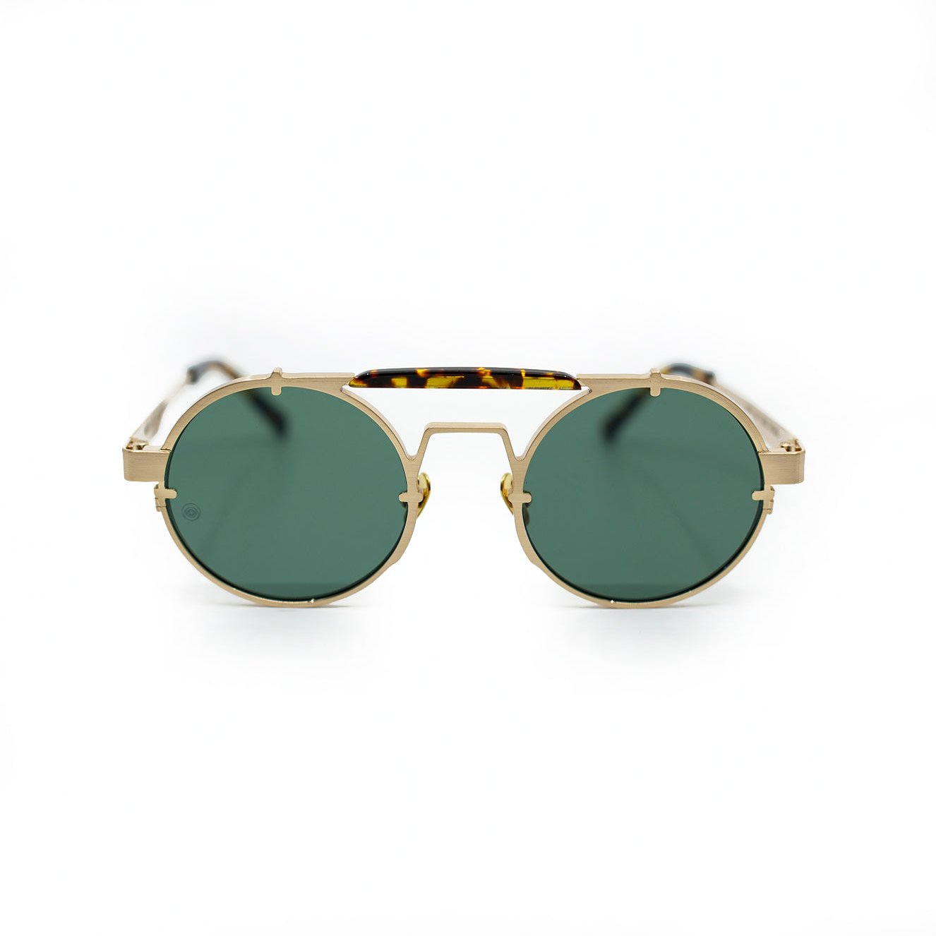 Lennon Sunglasses with Havana Frame & Green Lens