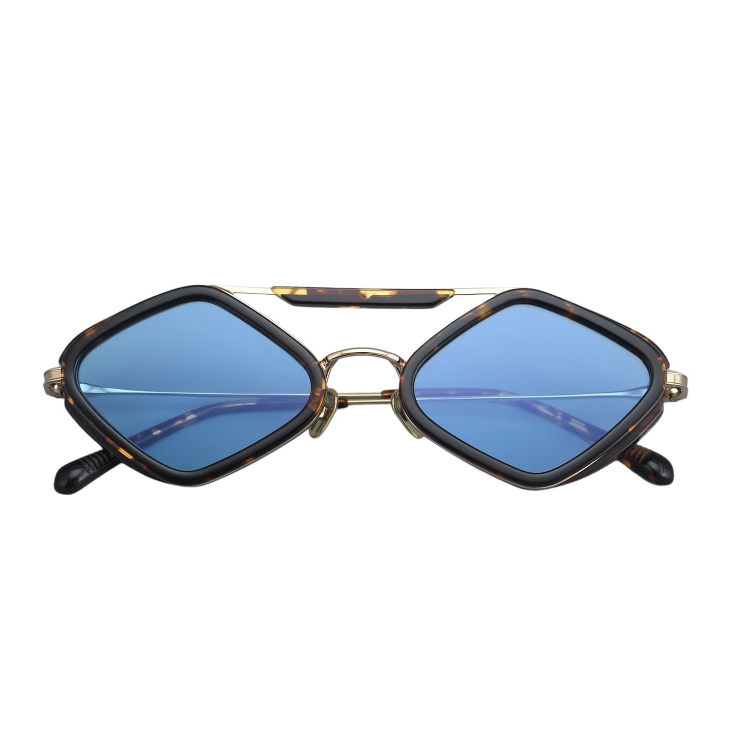 Milo Sunglasses with Havana Frame & Light Blue Lens