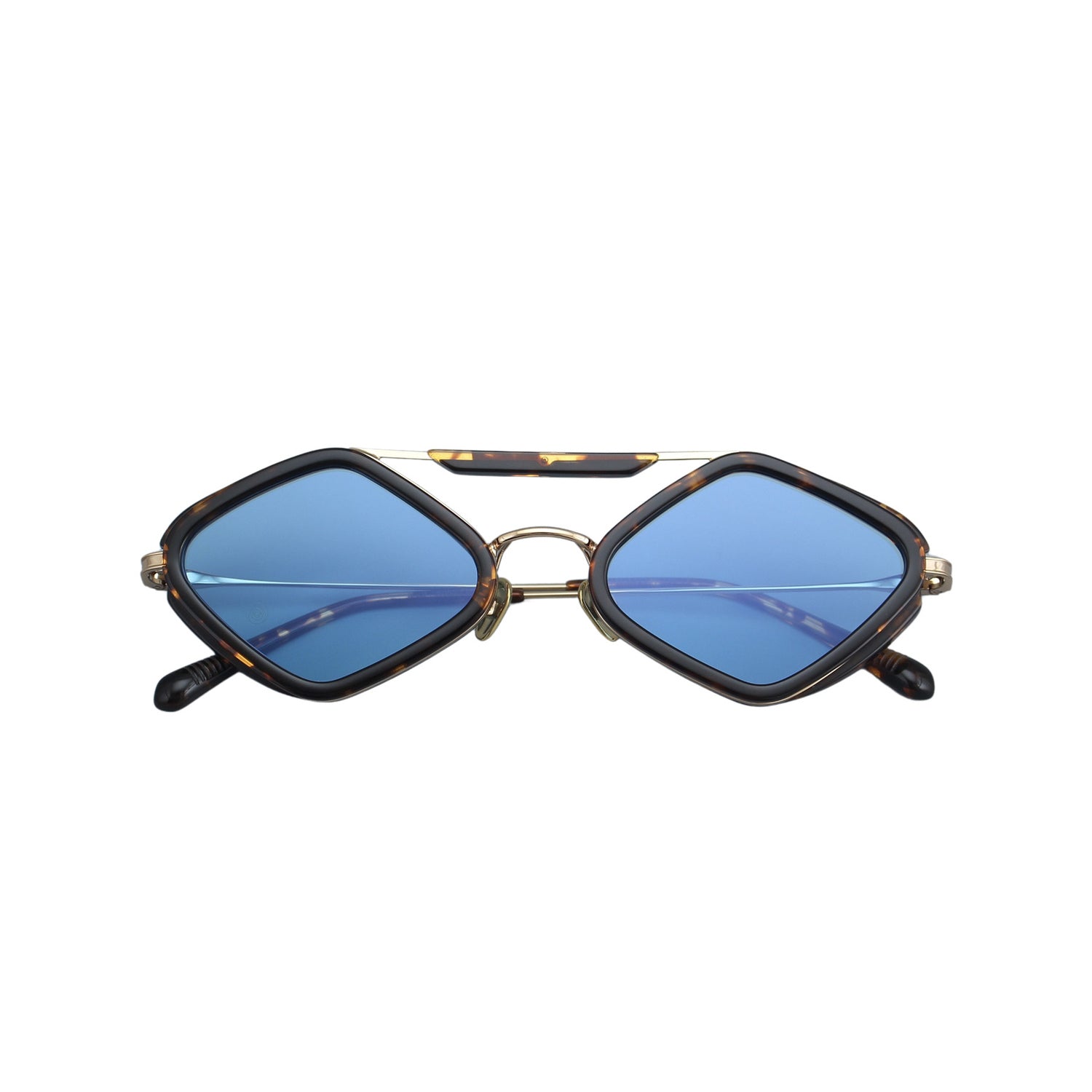 Milo Sunglasses with Havana Frame & Light Blue Lens