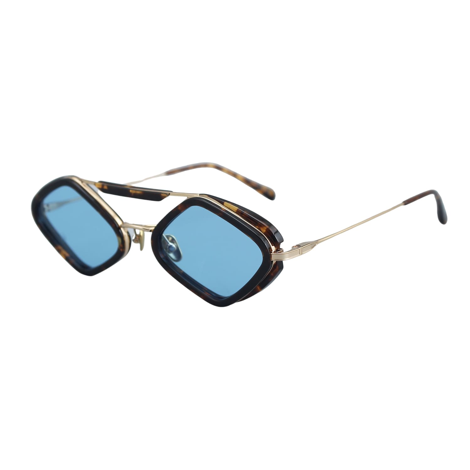 Milo Sunglasses with Havana Frame & Light Blue Lens