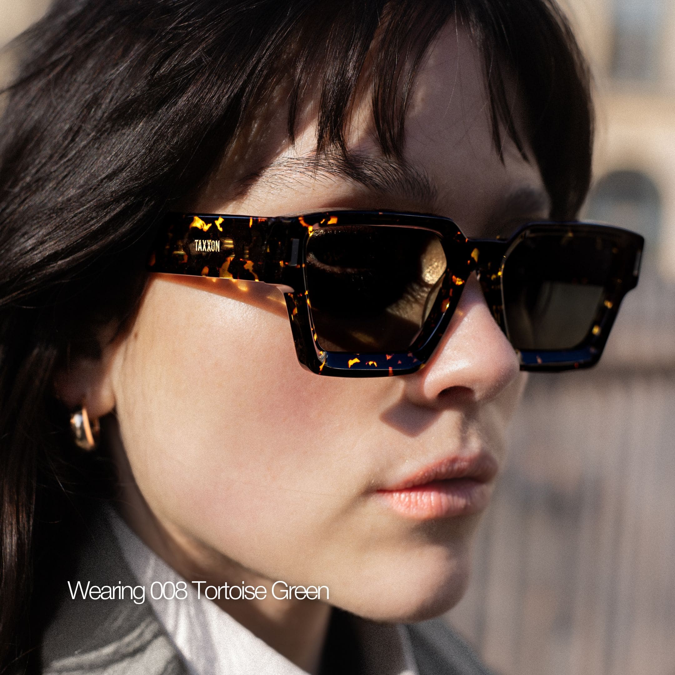 008 Sunglasses with Black Frame & Orange Lens