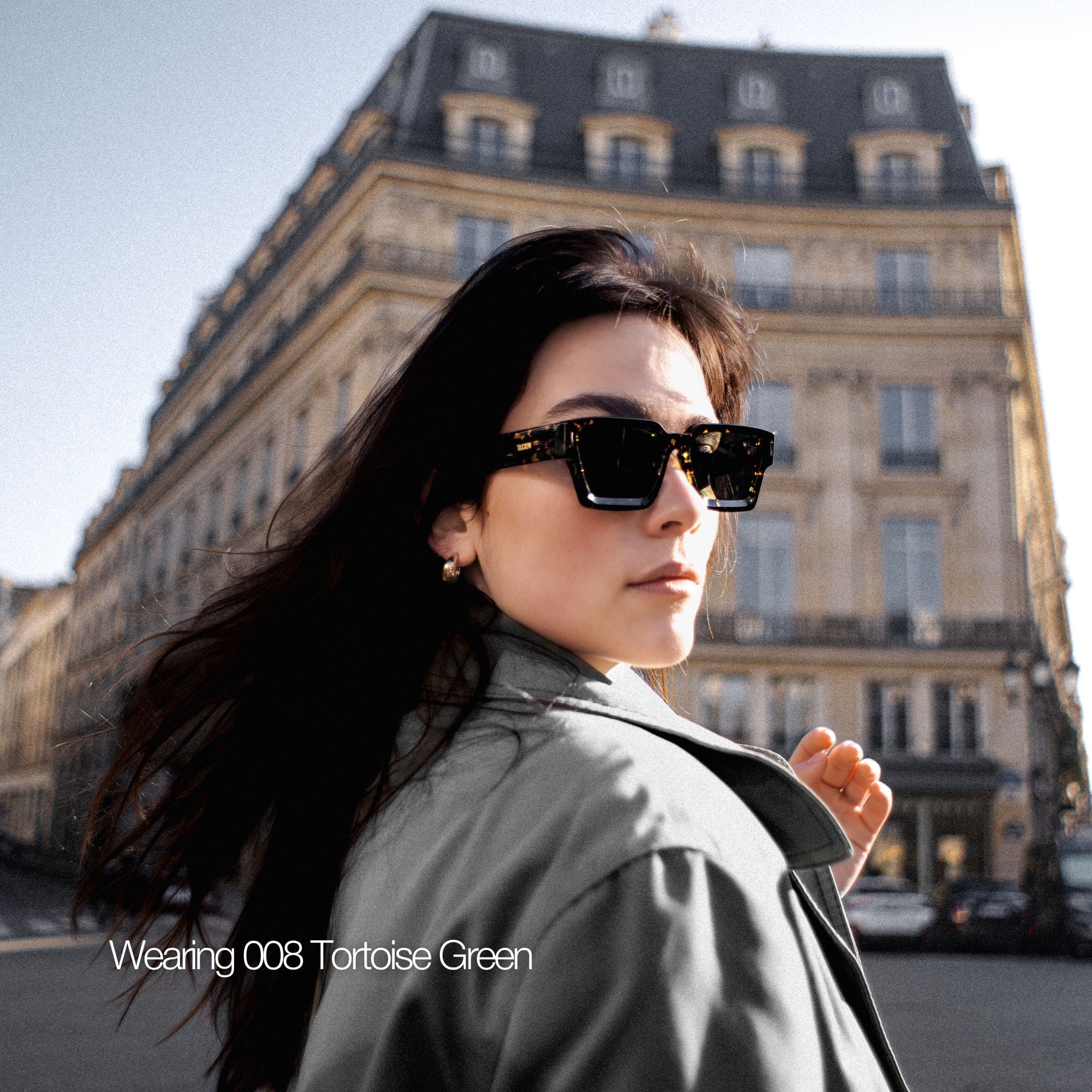 008 Sunglasses with Black Frame & Orange Lens