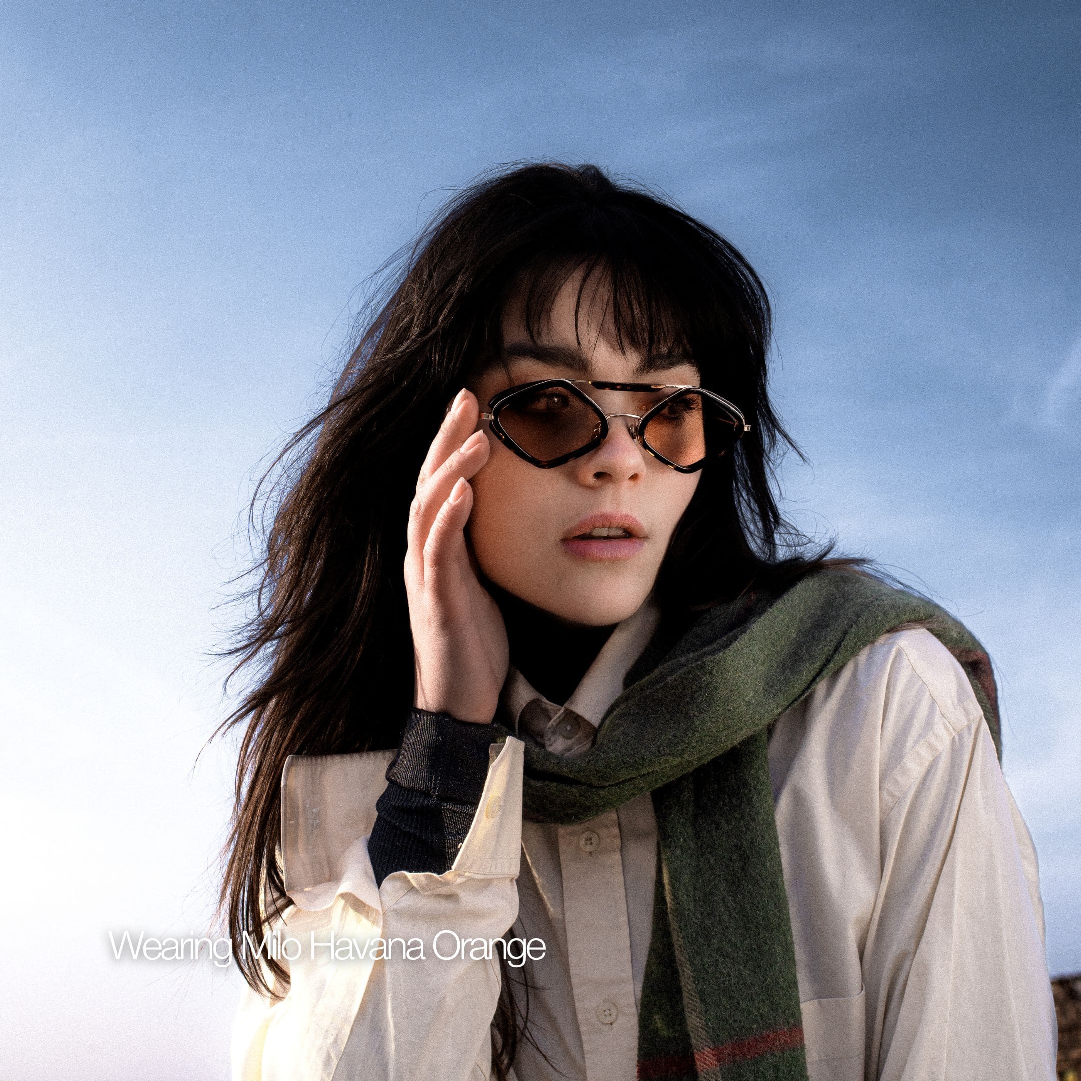 Milo Sunglasses with Havana Frame & Light Blue Lens