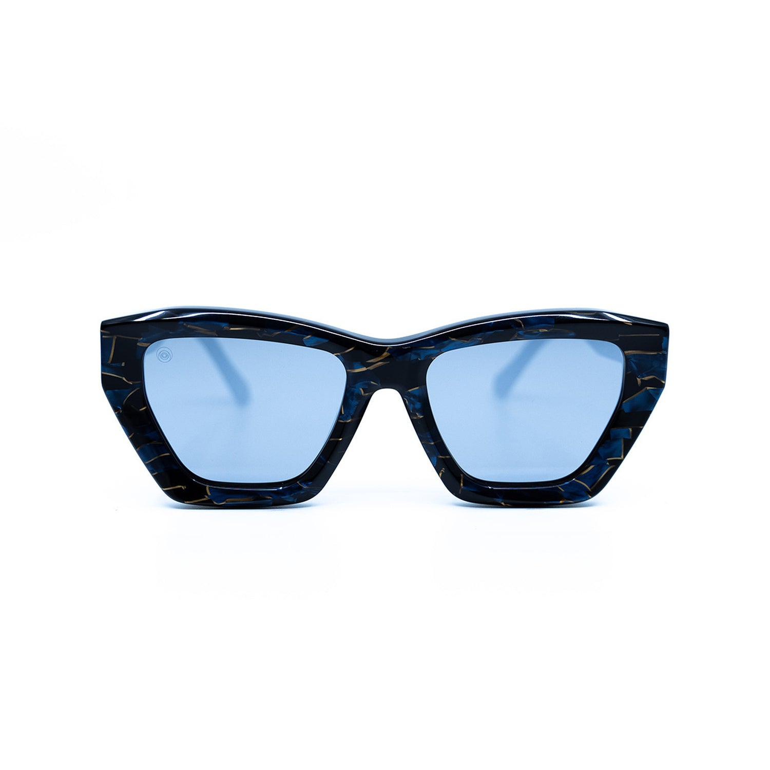 Osca Sunglasses with Azurite Frame & Silver Lens – TAXXON Eyewear