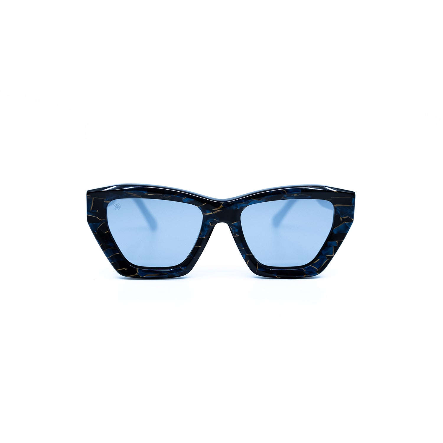 Osca Sunglasses with Azurite Frame & Silver Lens