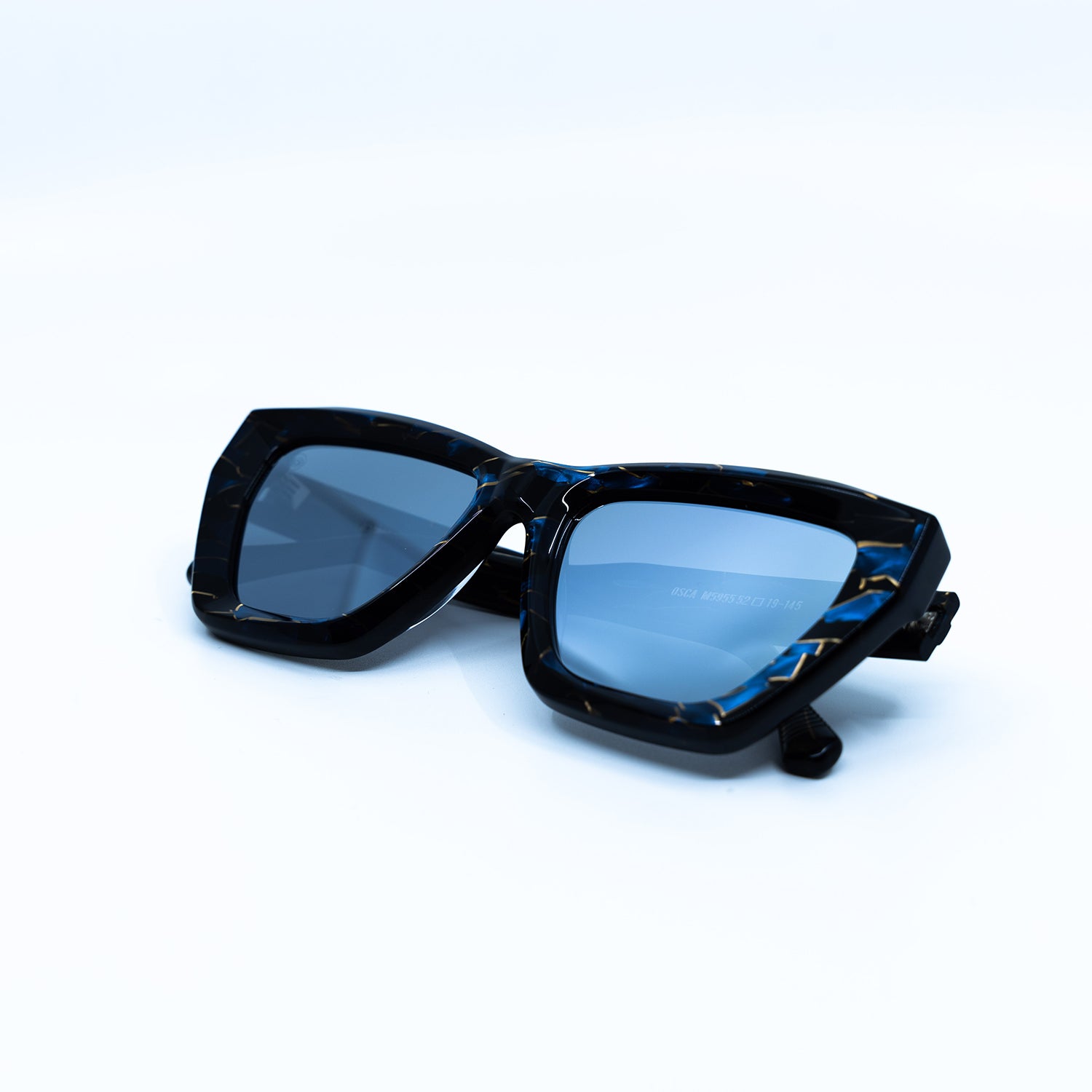 Osca Sunglasses with Azurite Frame & Silver Lens