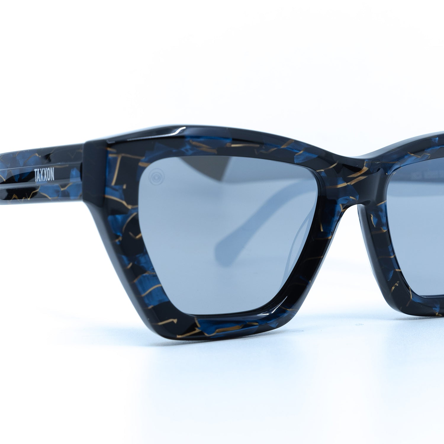 Osca Sunglasses with Azurite Frame & Silver Lens