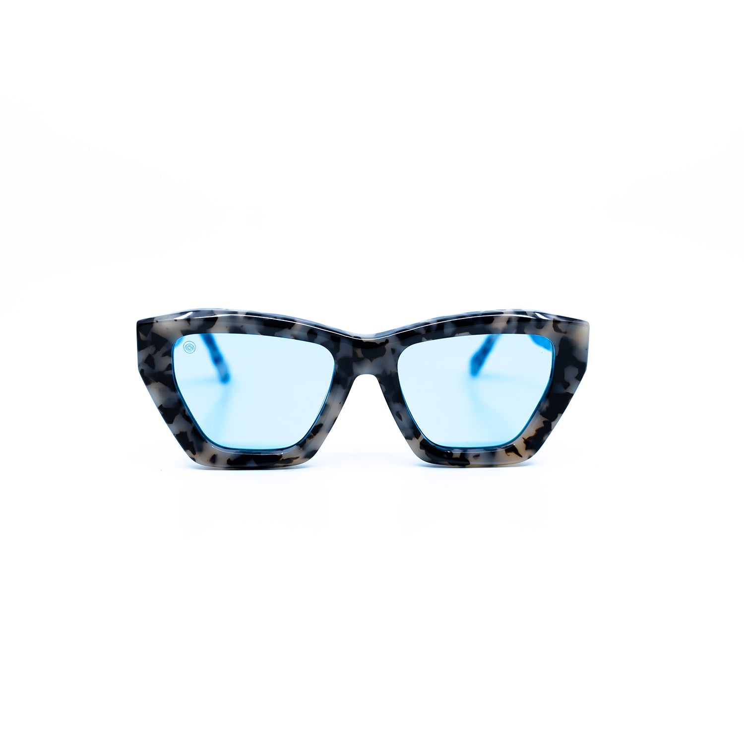 Osca Sunglasses with Cream Frame & Light Blue Lens