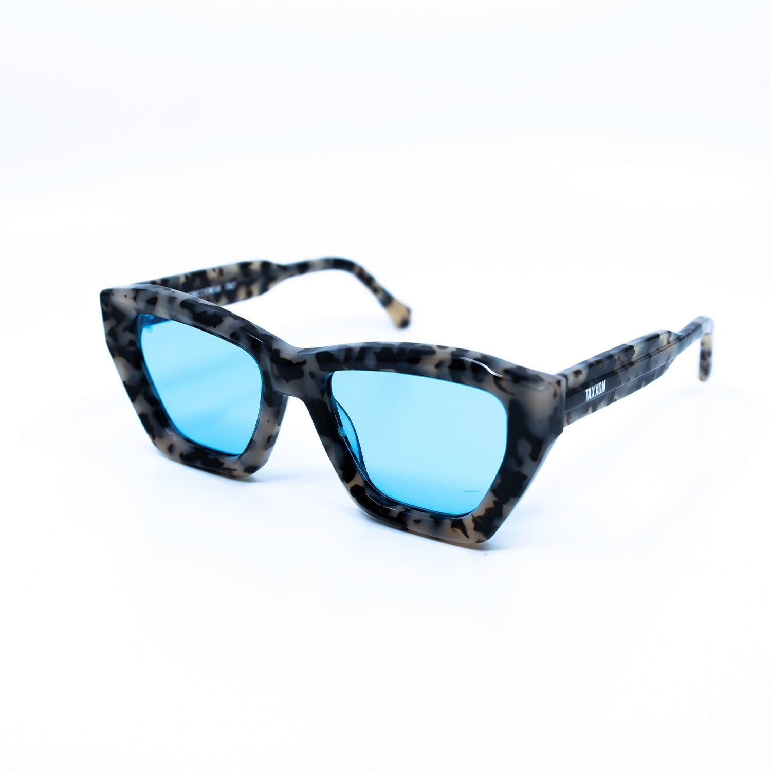 Osca Sunglasses with Cream Frame & Light Blue Lens
