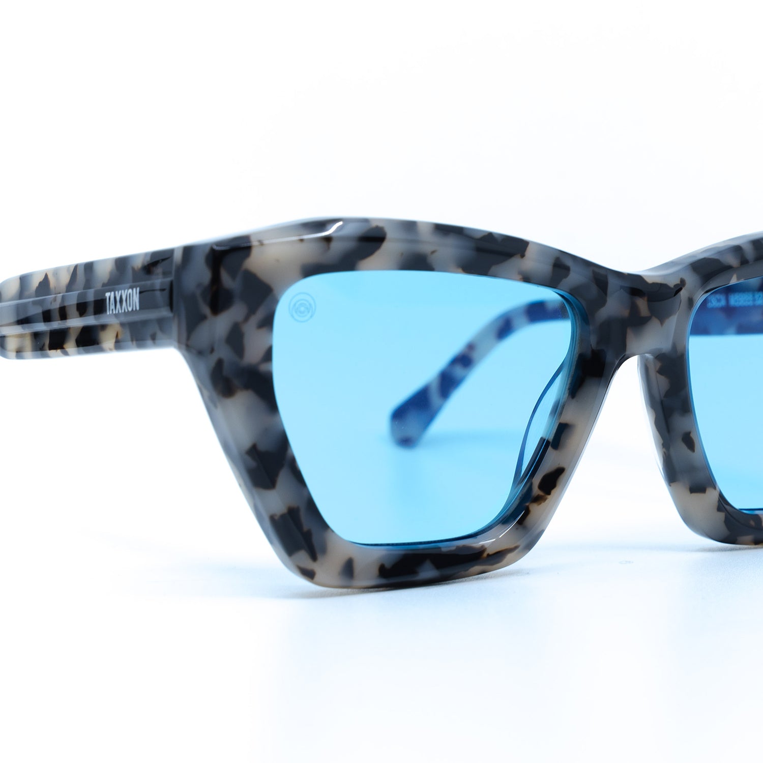 Osca Sunglasses with Cream Frame & Light Blue Lens