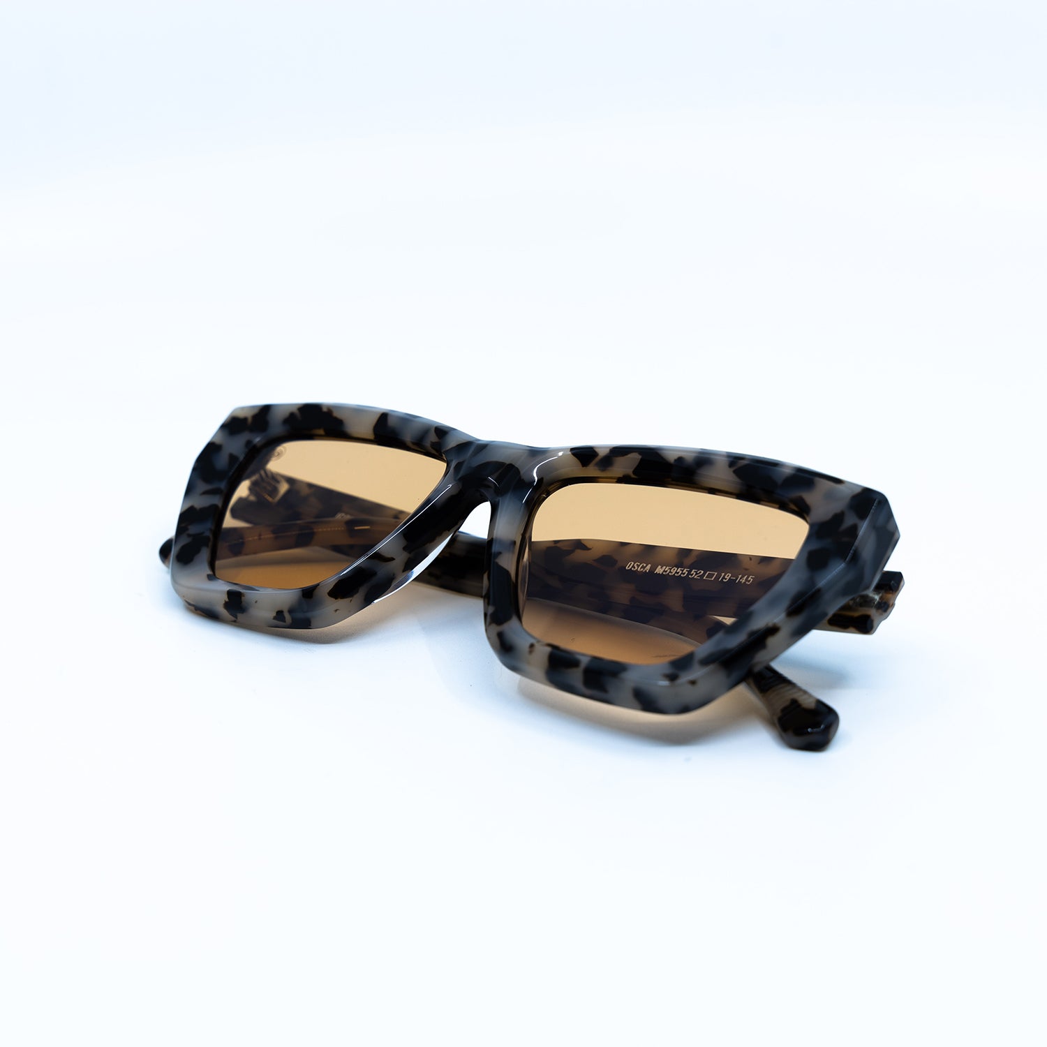 Osca Sunglasses with Cream Frame & Orange Lens