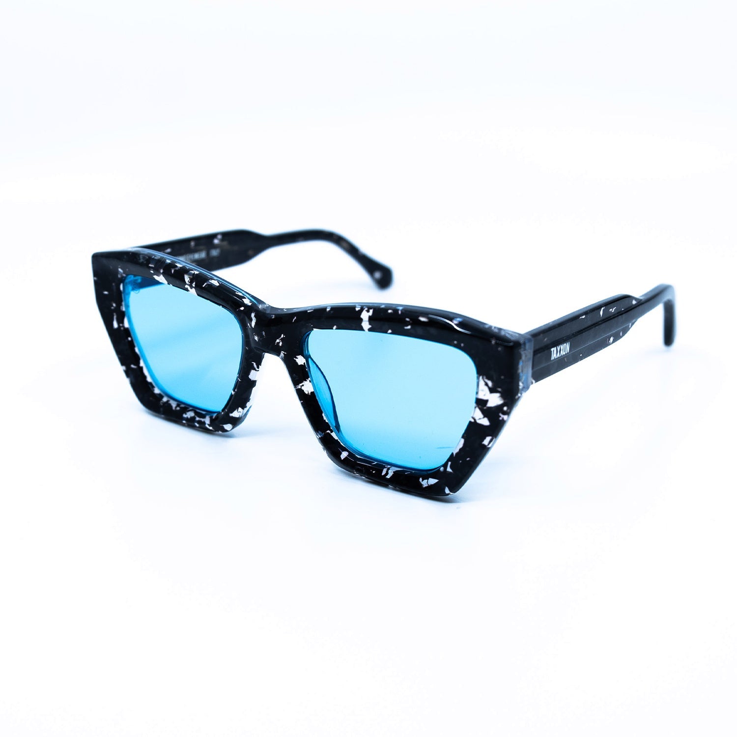 Osca Sunglasses with Demi Frame & Light Blue Lens