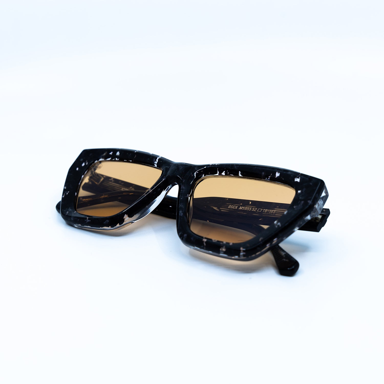 Osca Sunglasses with Demi Frame & Orange Lens