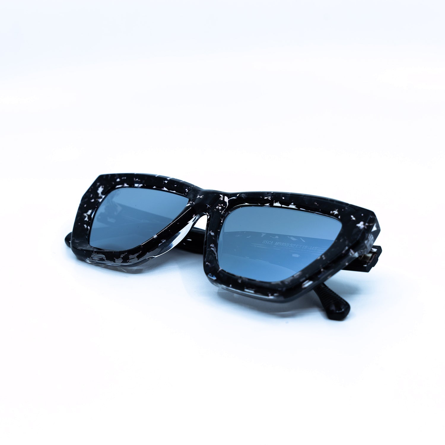 Osca Sunglasses with Demi Frame & Silver Lens