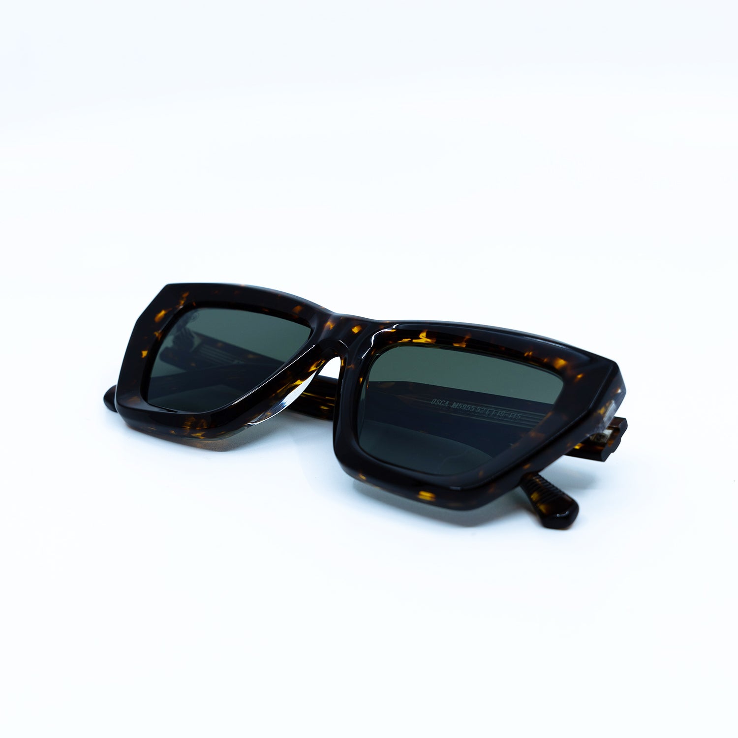 Osca Sunglasses with Tortoise Frame & Green Lens