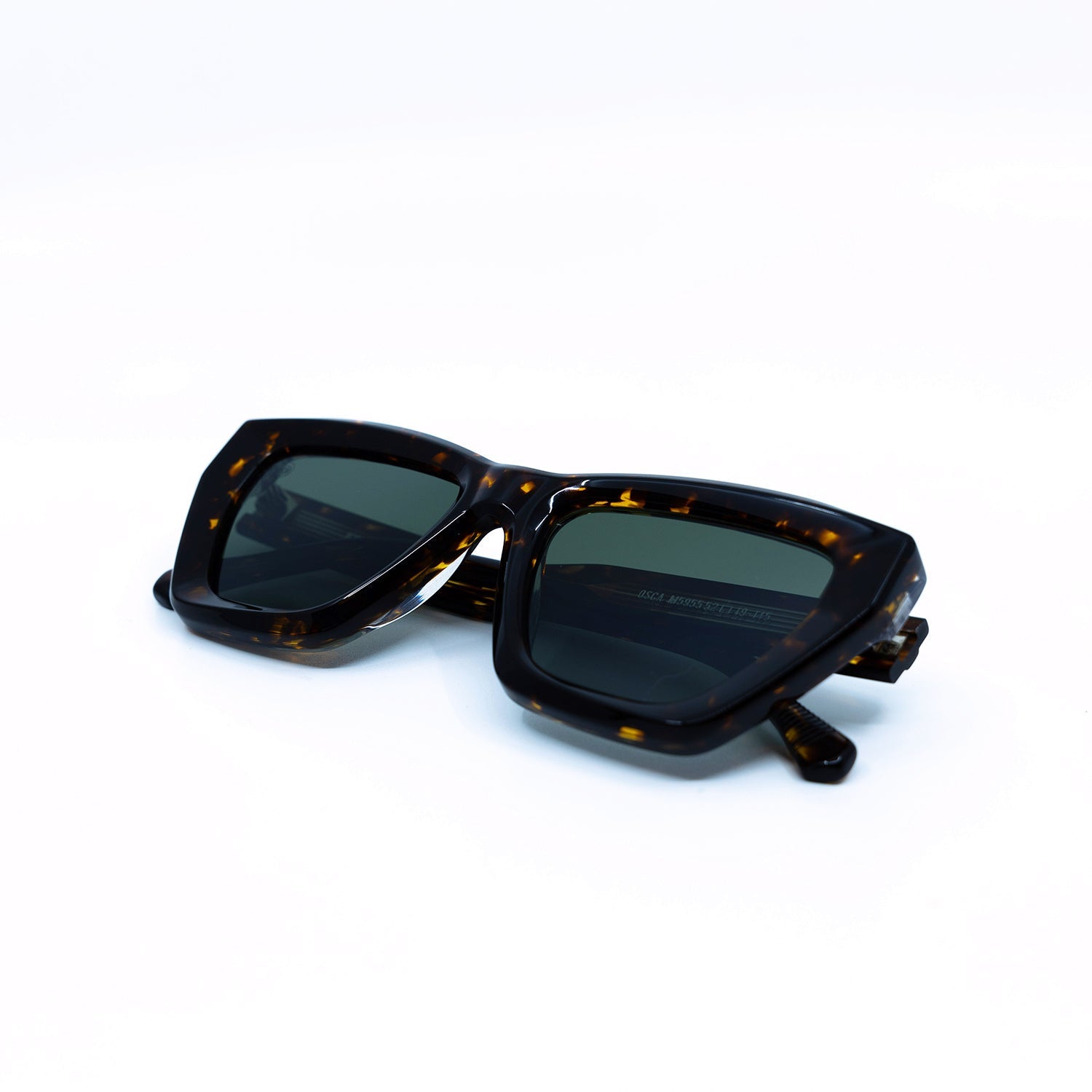 Osca Sunglasses with Havana Frame & Green Lens