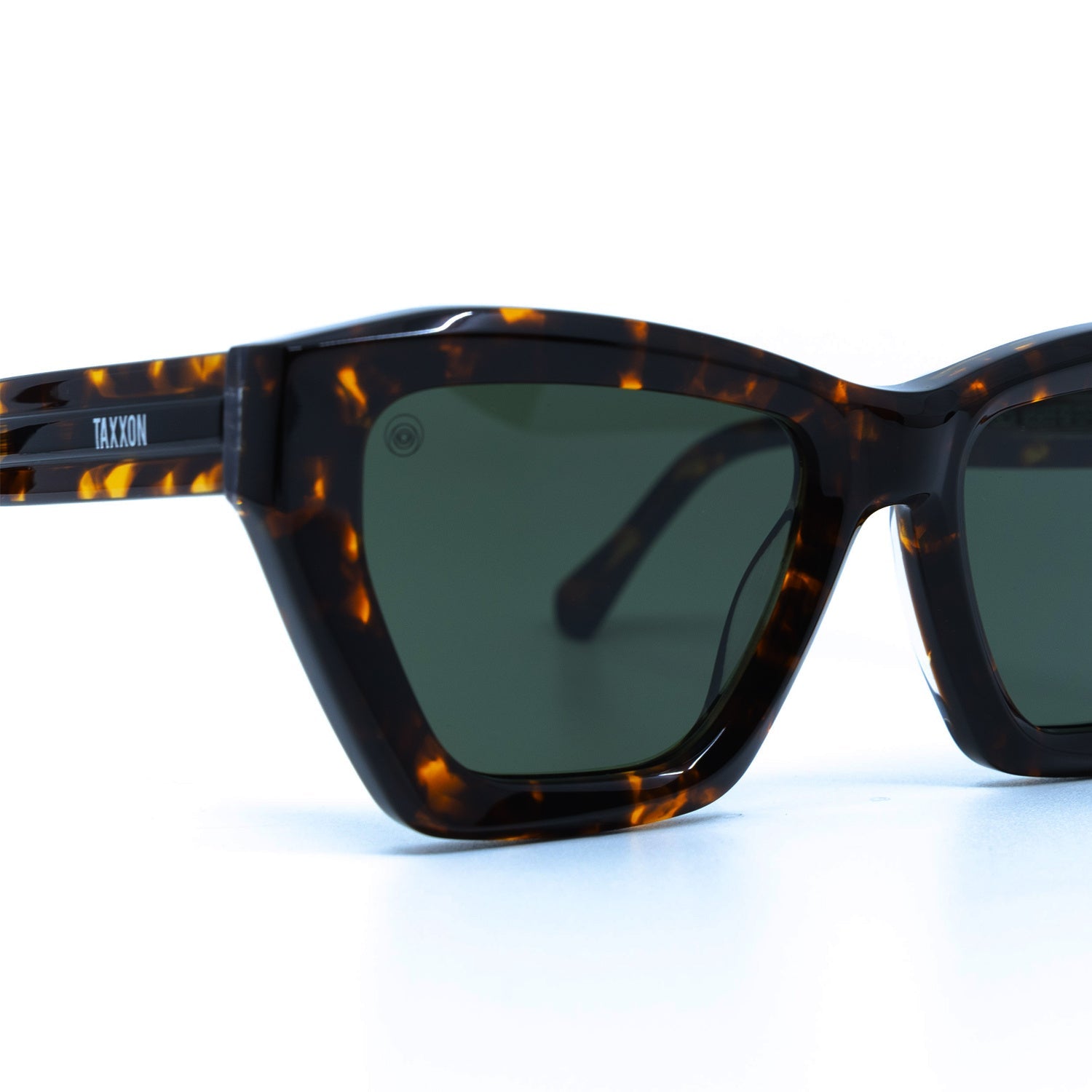 Osca Sunglasses with Havana Frame & Green Lens