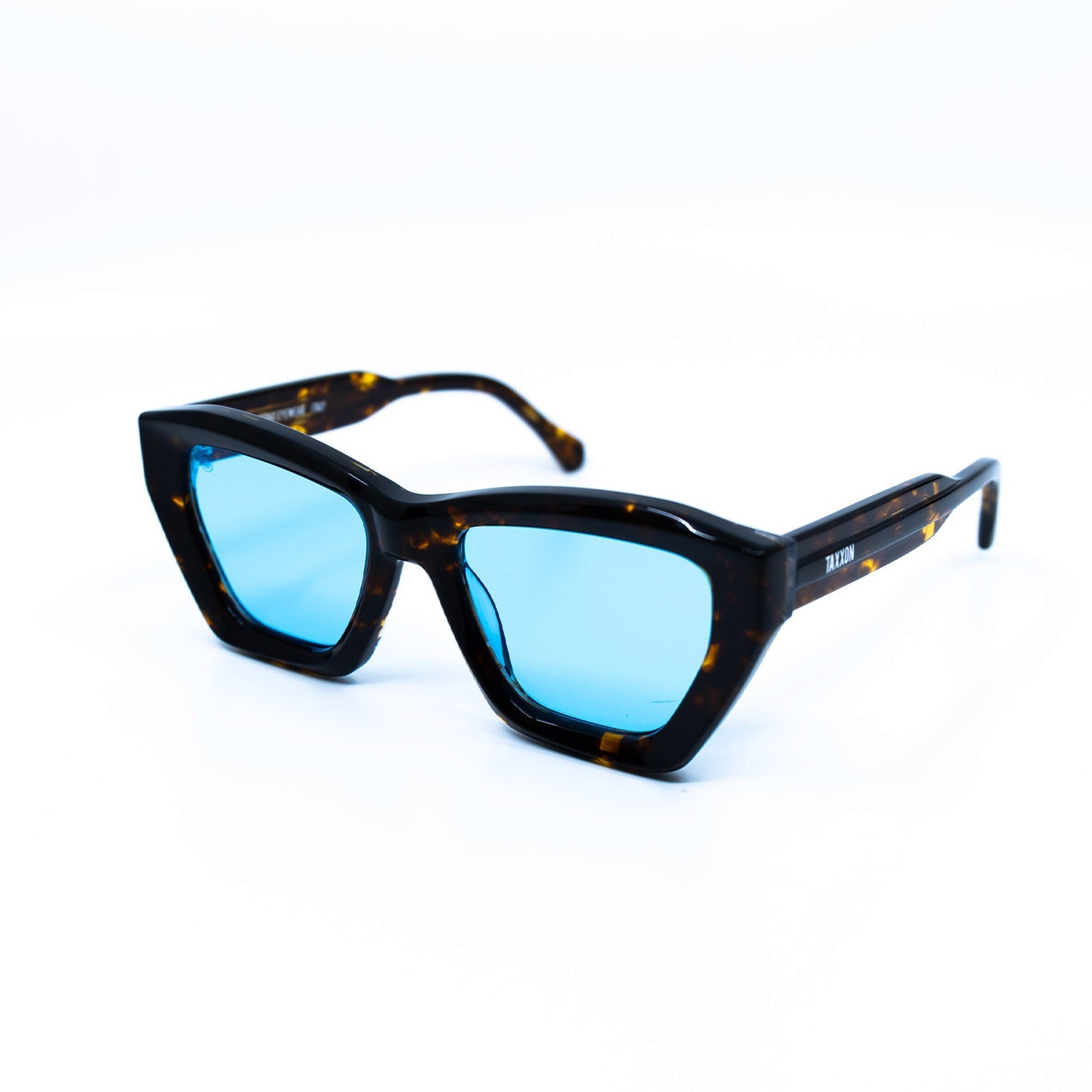 Osca Sunglasses with Havana Frame & Light Blue Lens
