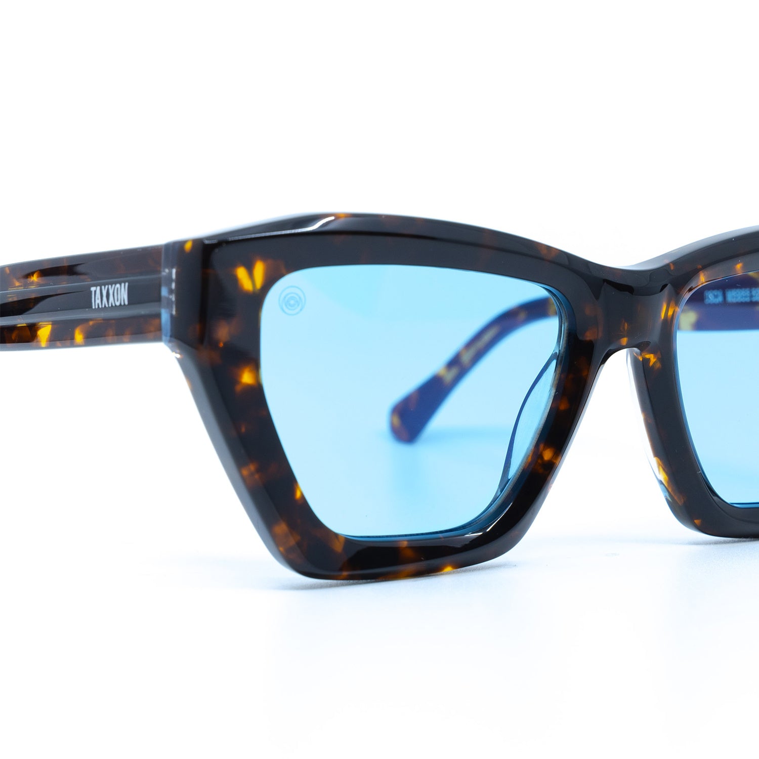 Osca Sunglasses with Havana Frame & Light Blue Lens
